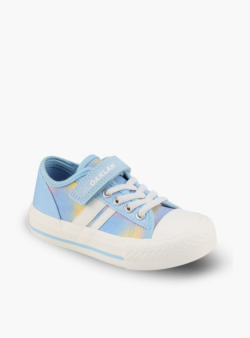 حذاء سنيكرز للكاحل مخطط ورباط إغلاق للبنات من أوكلان من شو إكسبريس-baby-girls-shoes-closedshoes-image-2