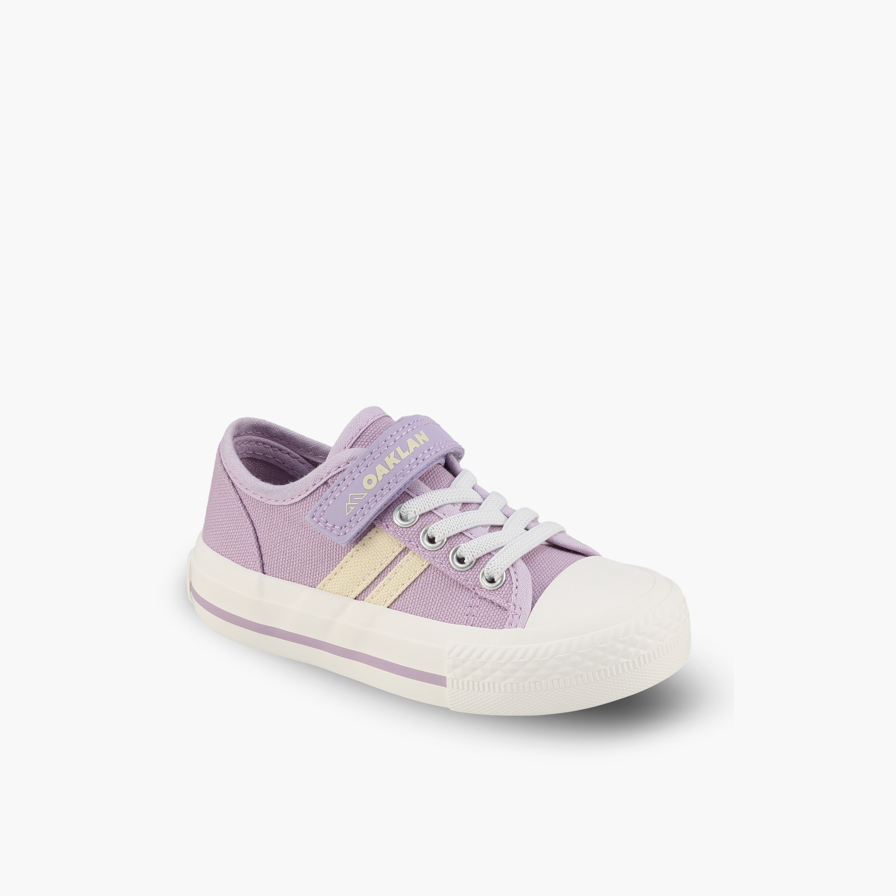Oaklan by Shoexpress Girls Striped Lace-Up Ankle Sneakers-baby-girls-shoes-closedshoes-image-2