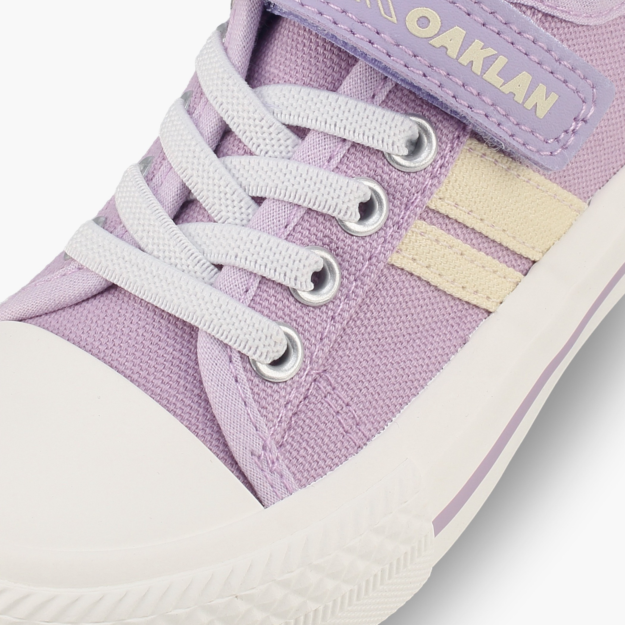 Oaklan by Shoexpress Girls Striped Lace-Up Ankle Sneakers-baby-girls-shoes-closedshoes-image-4