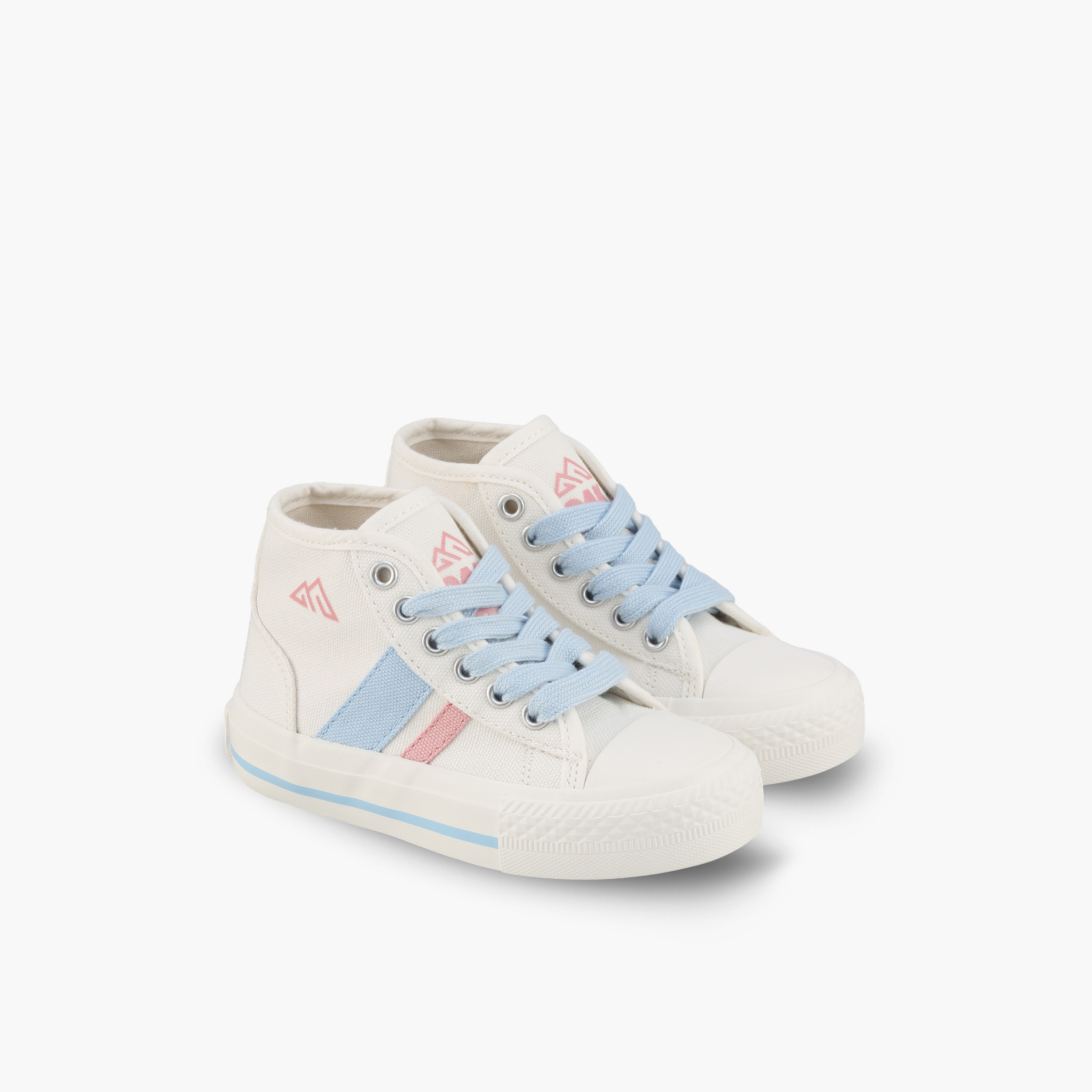 Oaklan by Shoexpress Girls Striped Lace-Up Sneakers-girls-shoes-sneakers-image-1