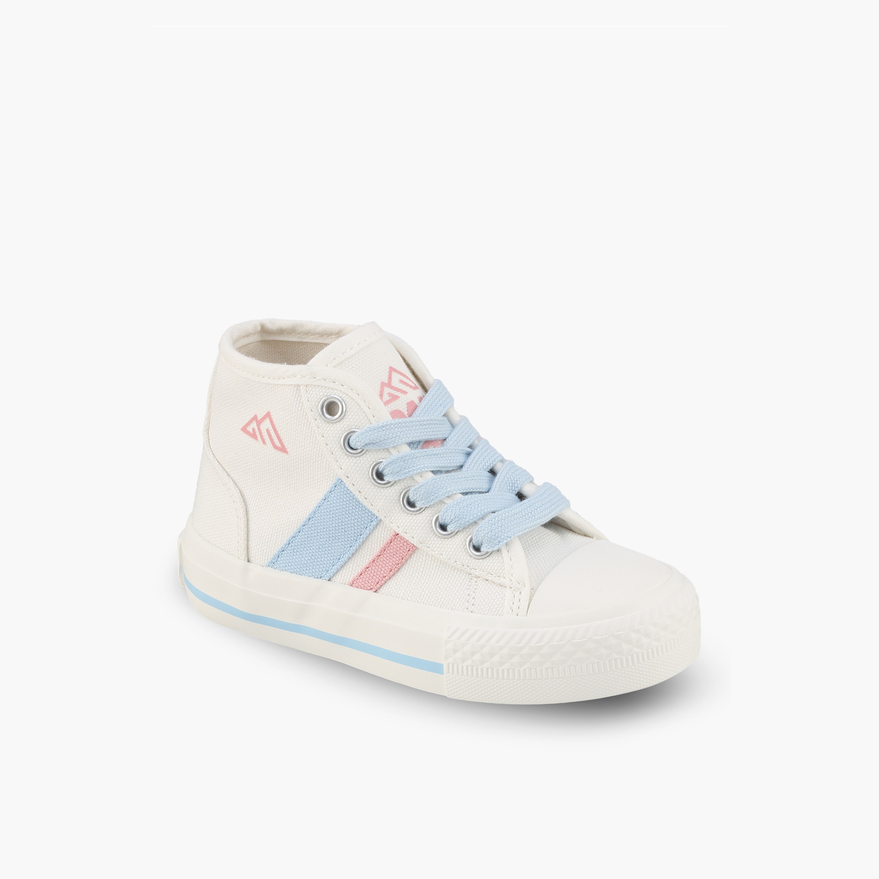 Oaklan by Shoexpress Girls Striped Lace-Up Sneakers-girls-shoes-sneakers-image-2