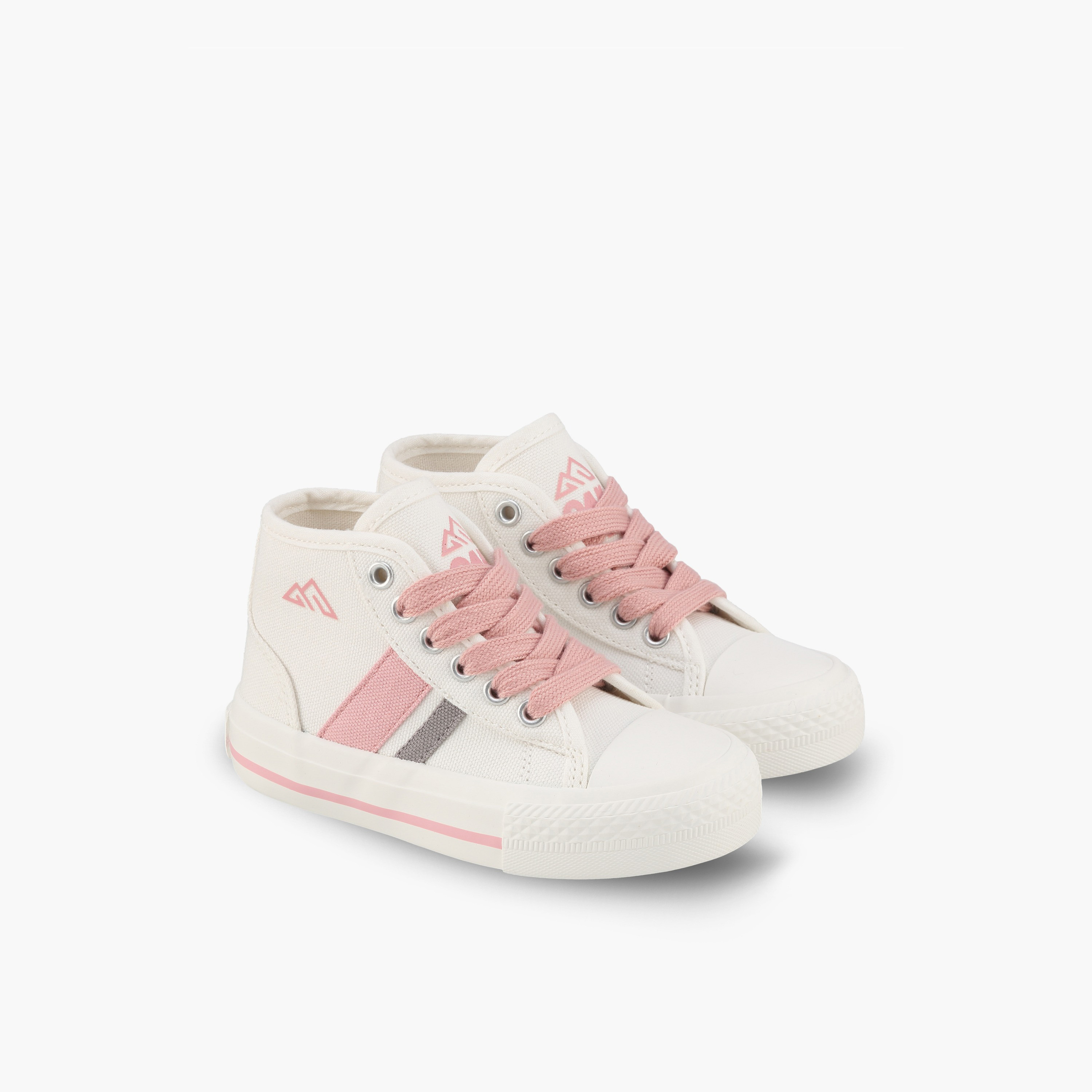 Oaklan by Shoexpress Girls Striped Lace-Up Sneakers-girls-shoes-sneakers-image-1