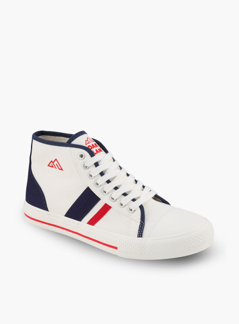 Oaklan by Shoexpress Men Striped Lace-Up Sneakers-men-shoes-sneakers-image-2