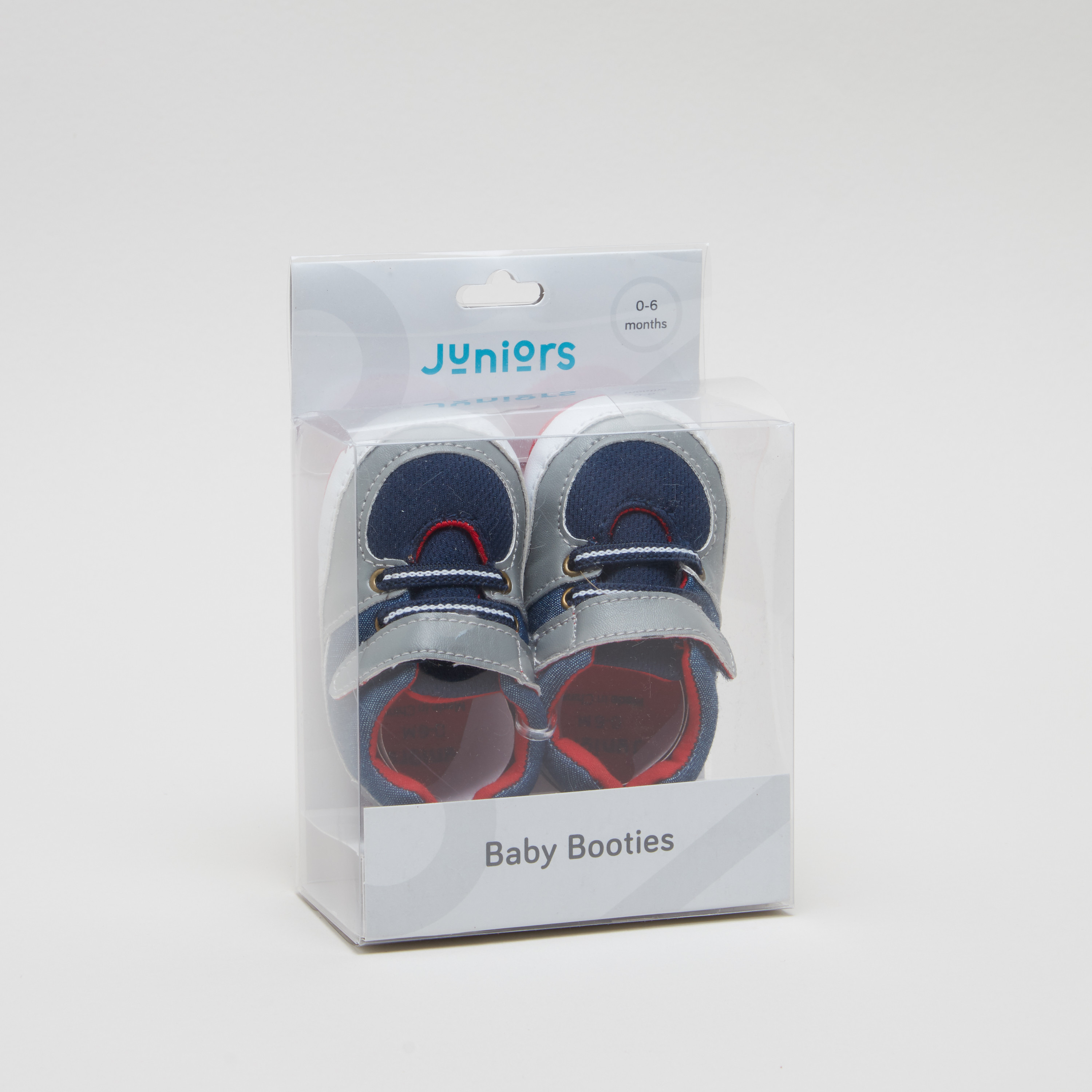 Juniors Baby Booties with Hook and Loop Closure-baby-boys-shoes-booties-image-1