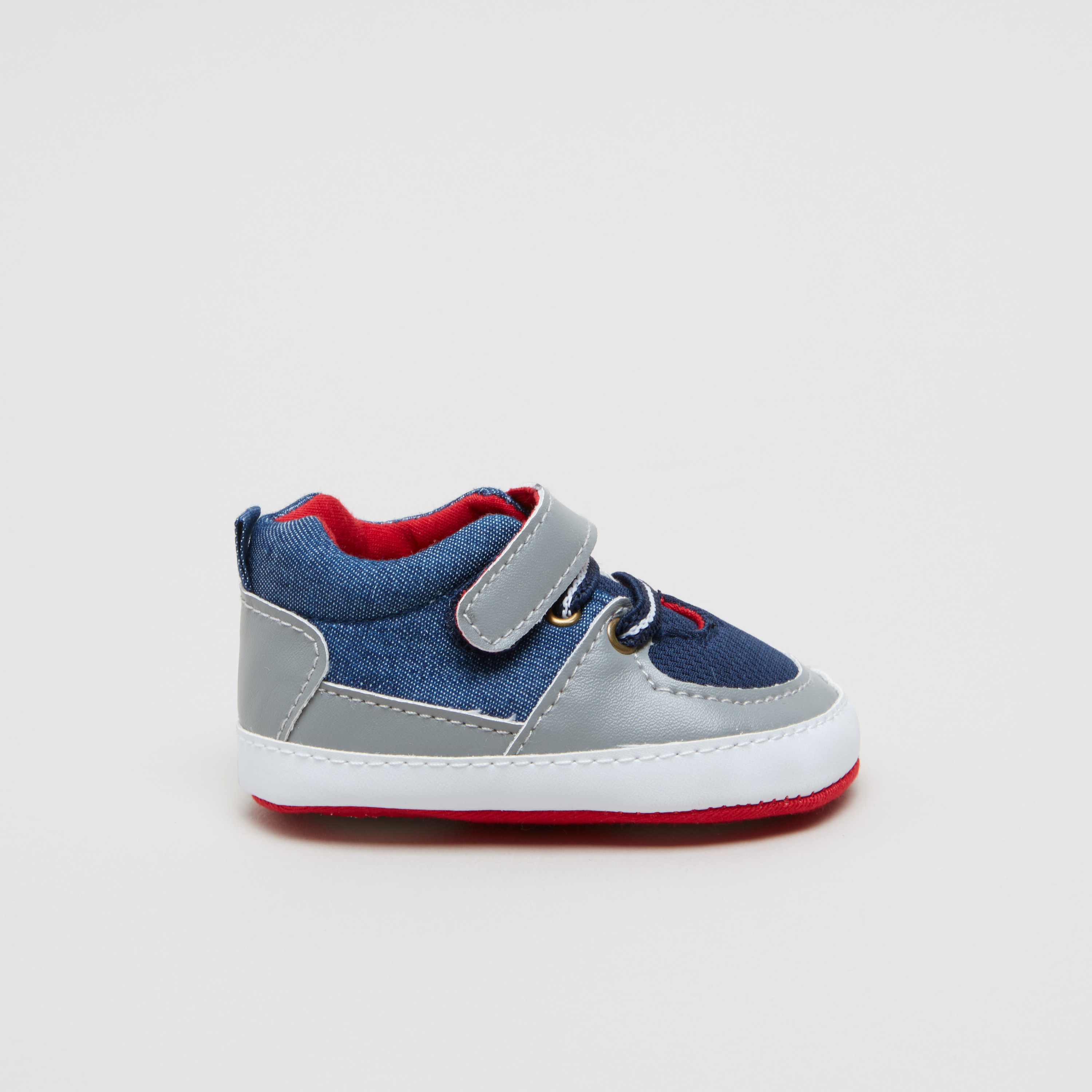 Juniors Baby Booties with Hook and Loop Closure-baby-boys-shoes-booties-image-3