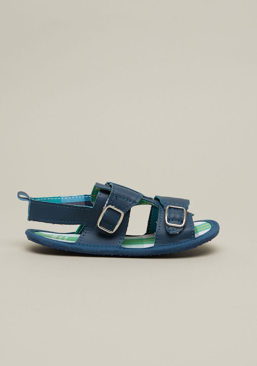 Juniors Textured Bootie Sandals with Hook and Loop Closure-Booties-image-0