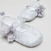 Giggles Textured Shoes with Strap and Flower Applique Detail-Booties-thumbnail-1