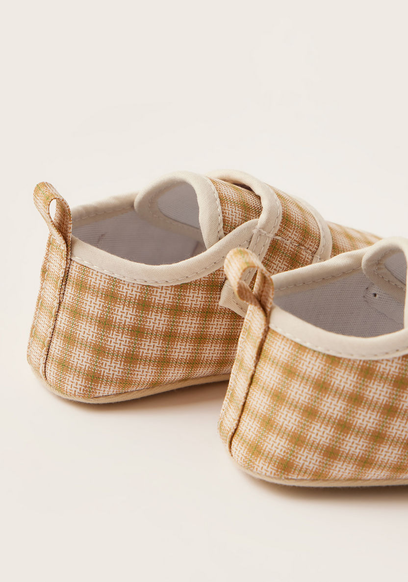 Juniors Chequered Booties with Hook and Loop Closure-Booties-image-3