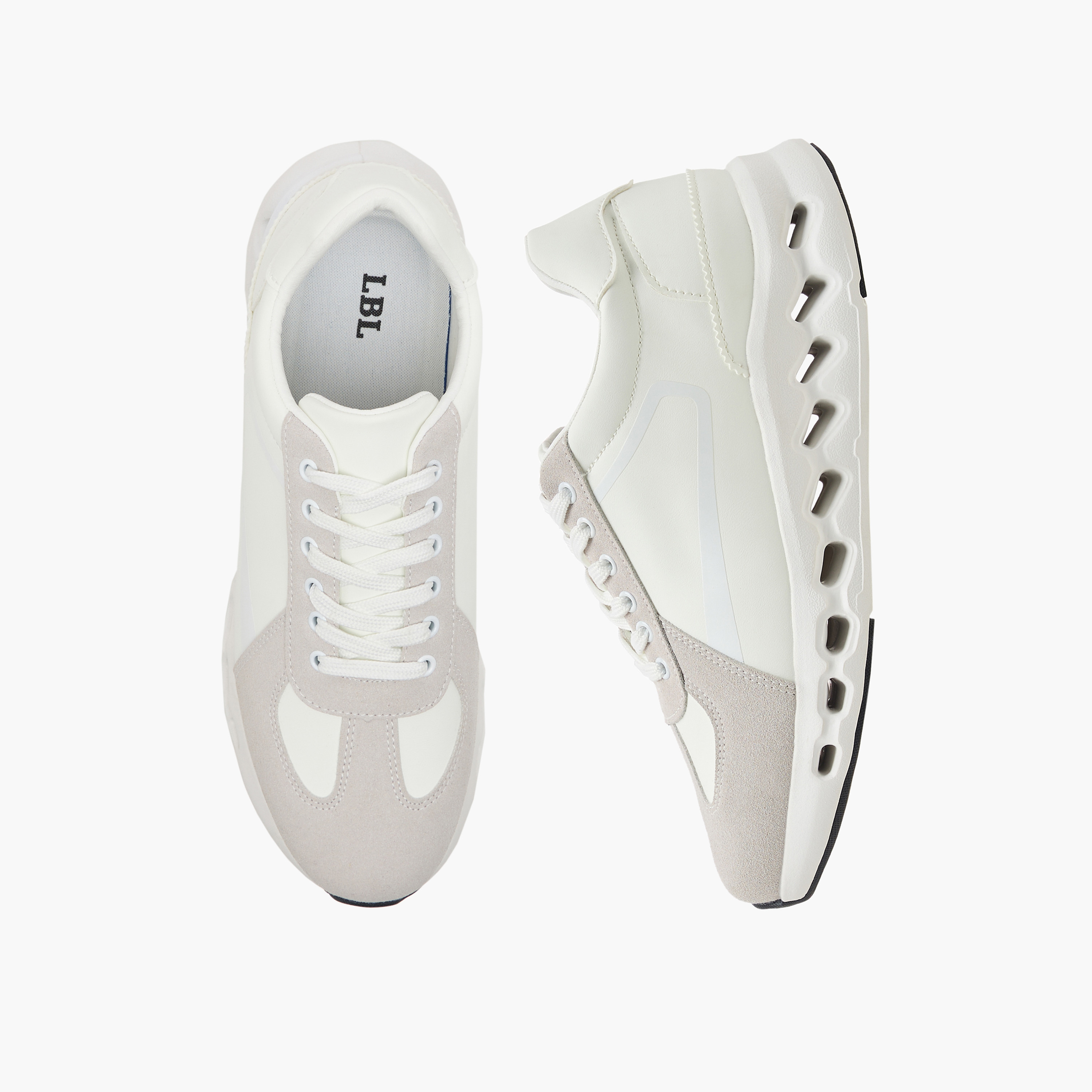 LBL by Shoexpress Panelled Ankle Sneakers with Lace-Up Closure-men-shoes-sneakers-image-1