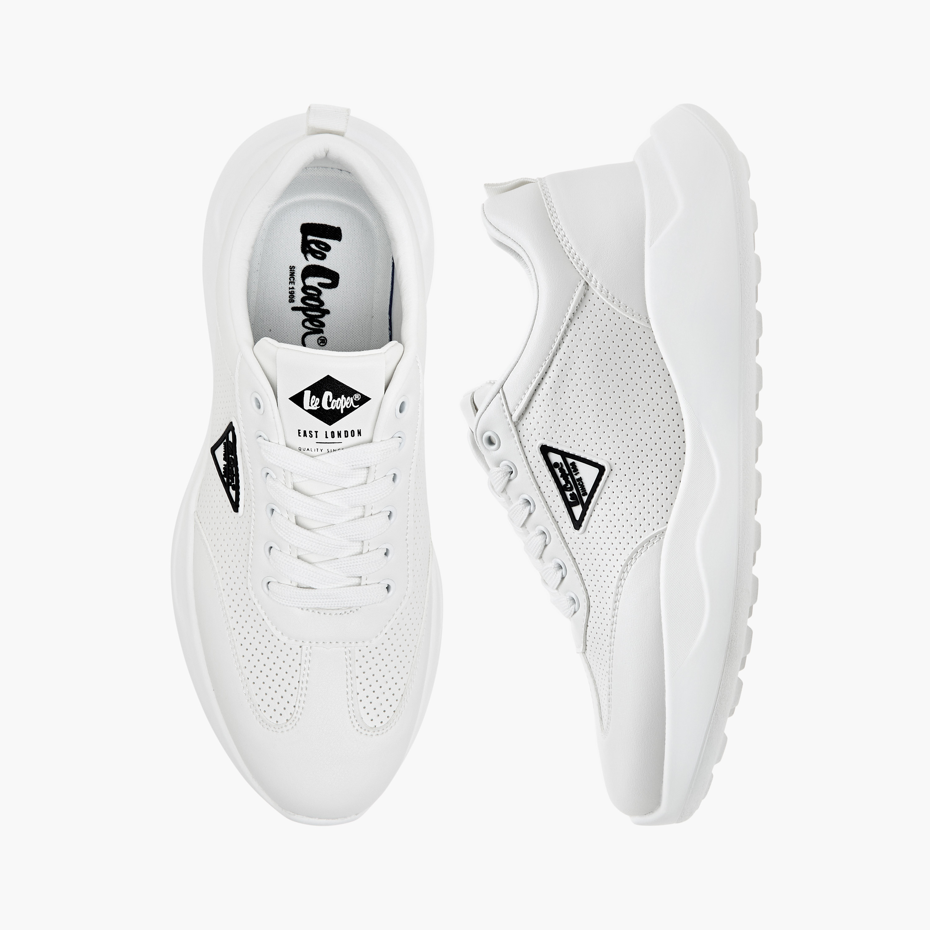 Lee Cooper Men's Perforated Sneakers with Lace-Up Closure-men-shoes-sneakers-image-1