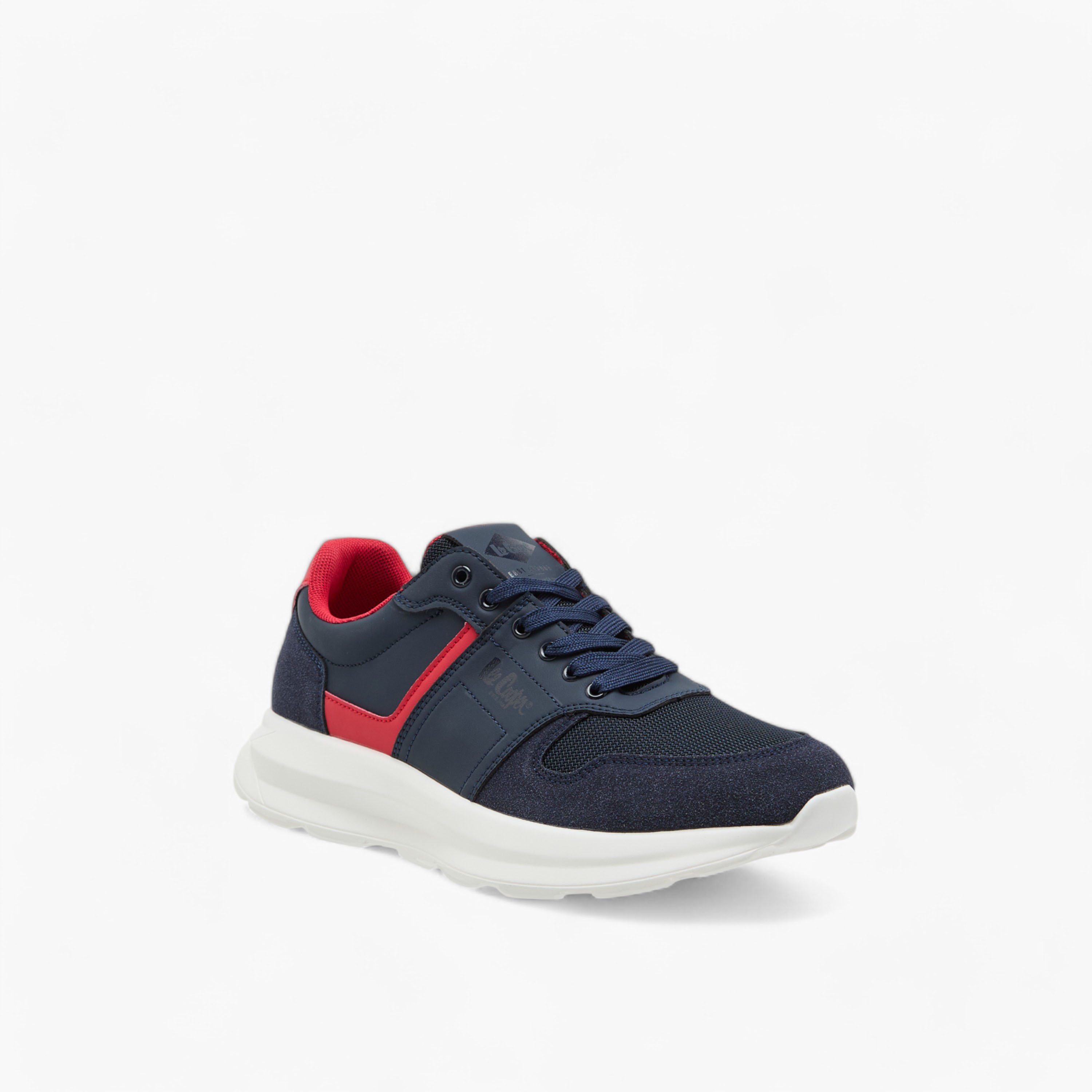 Lee Cooper Men's Panelled Sneakers with Lace-Up Closure-men-shoes-sneakers-image-2