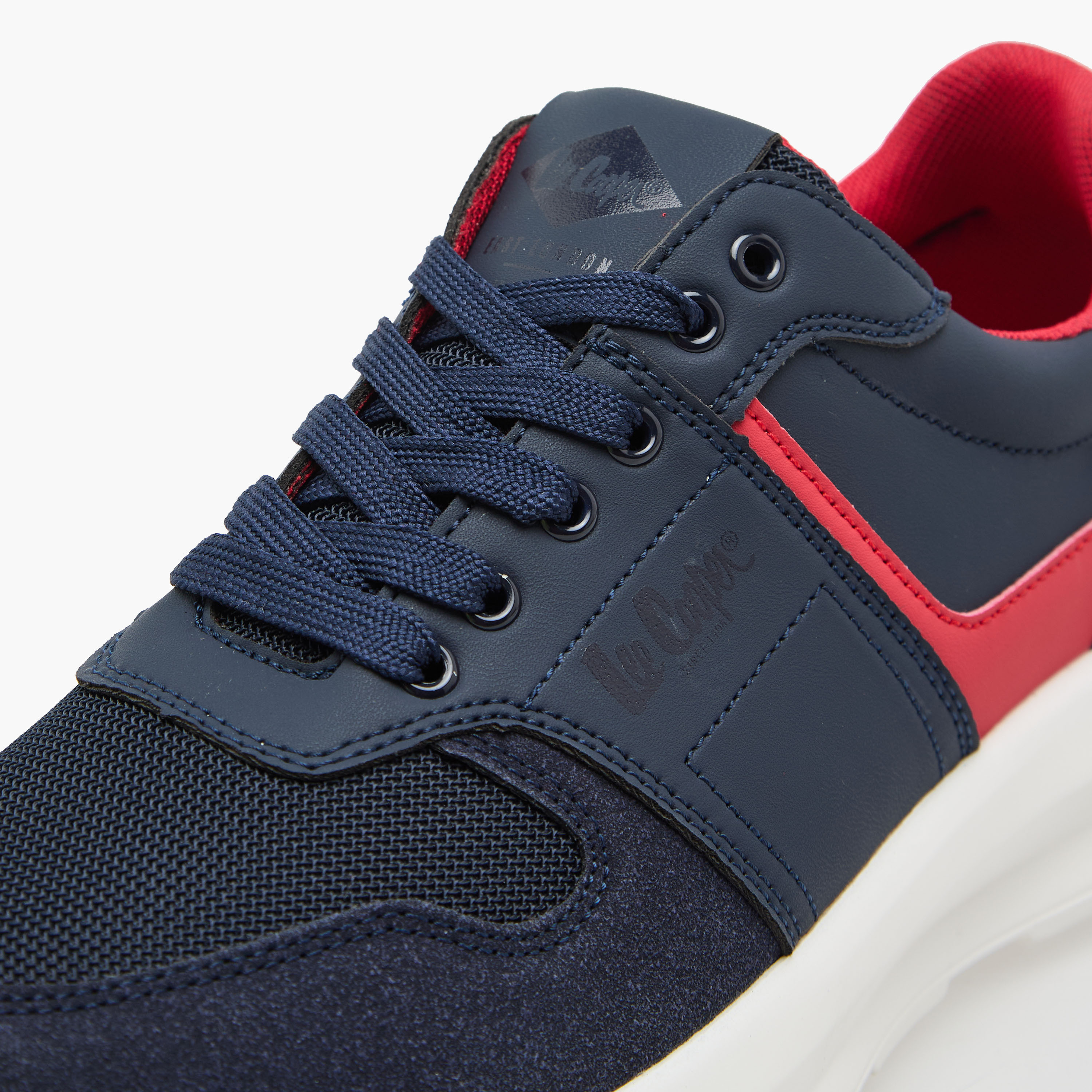 Lee Cooper Men's Panelled Sneakers with Lace-Up Closure-men-shoes-sneakers-image-4