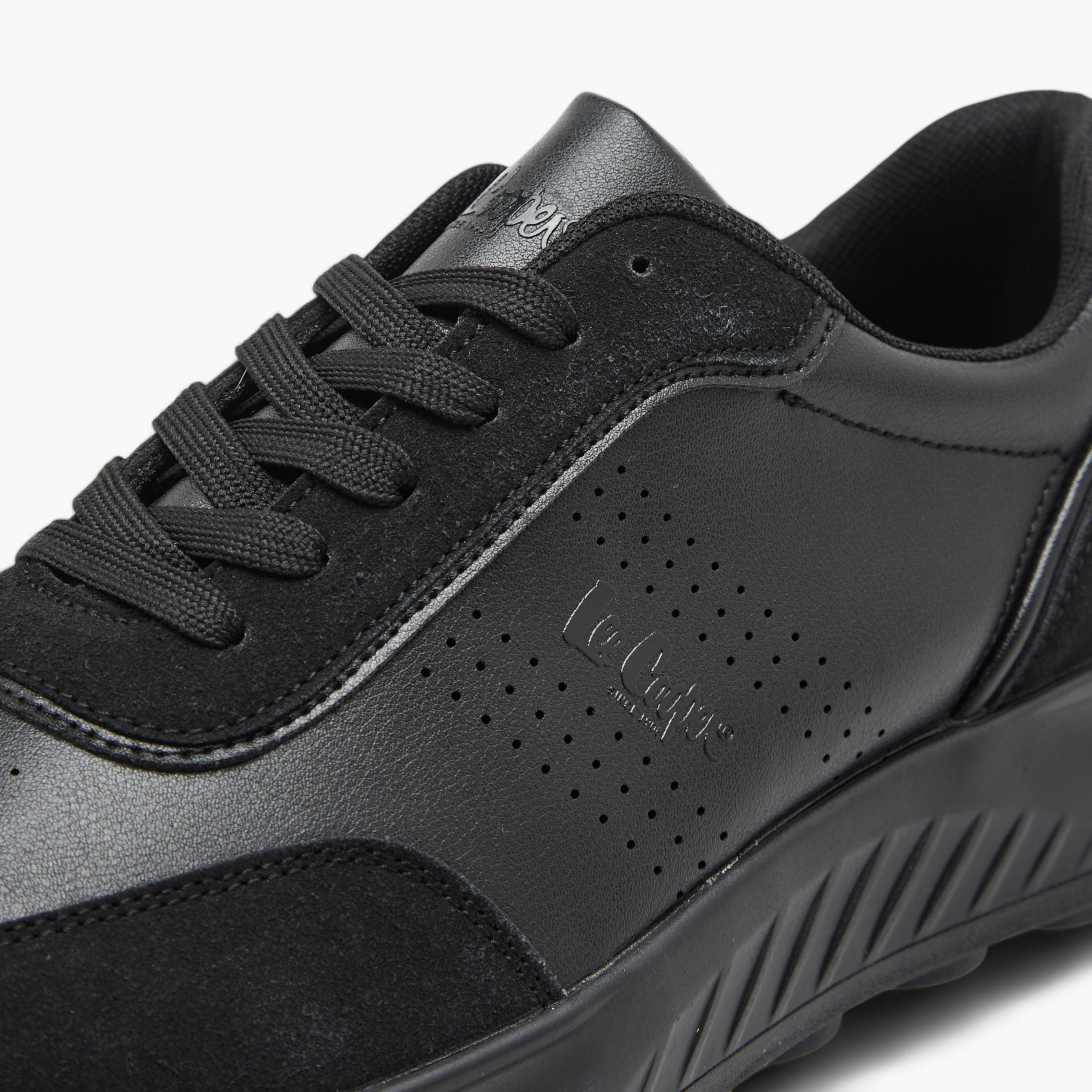 Lee Cooper Men's Panelled Sneakers with Lace-Up Closure-men-shoes-sneakers-image-4