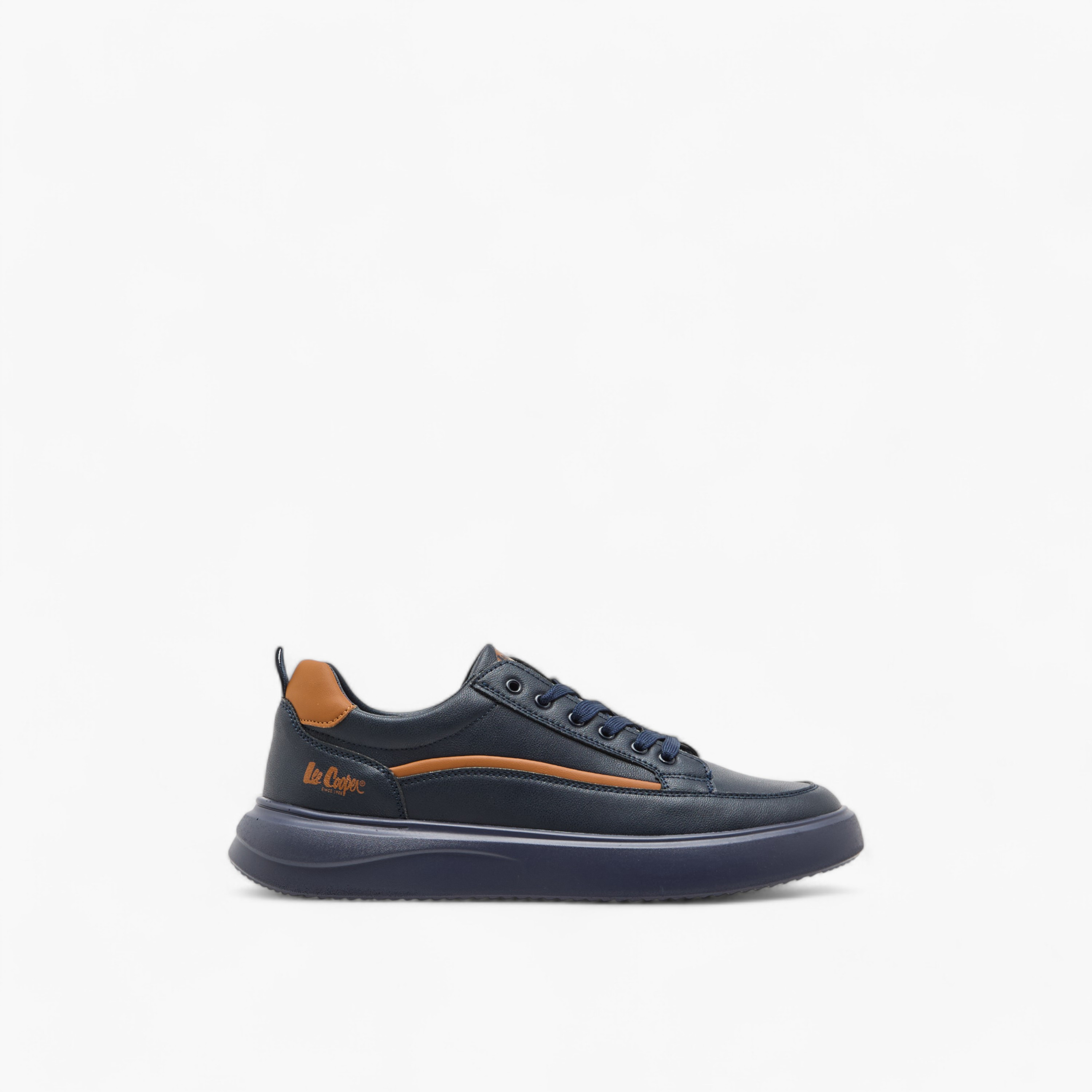 Lee Cooper Men's Panelled Sneakers with Lace-Up Closure-men-shoes-sneakers-image-3