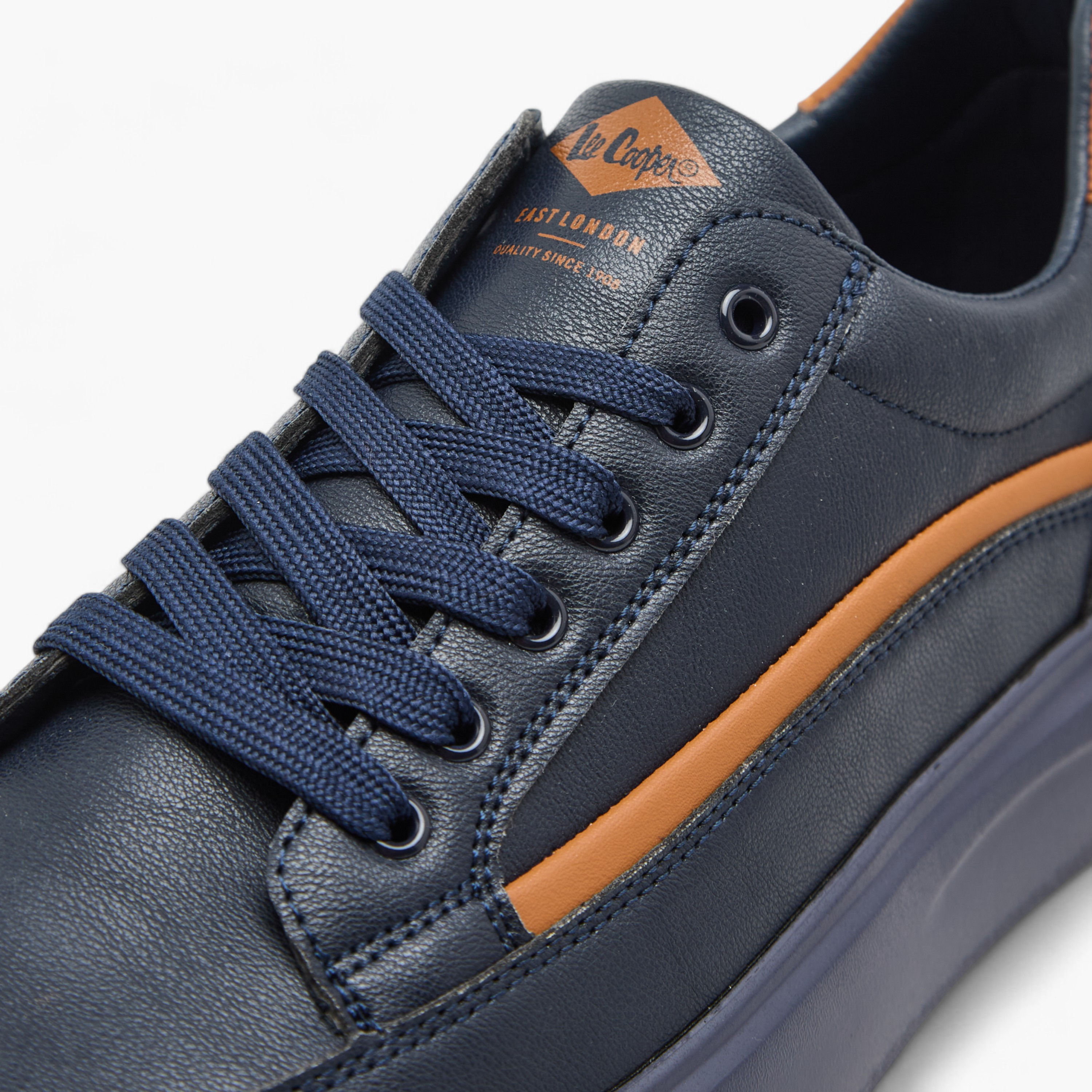 Lee Cooper Men's Panelled Sneakers with Lace-Up Closure-men-shoes-sneakers-image-4