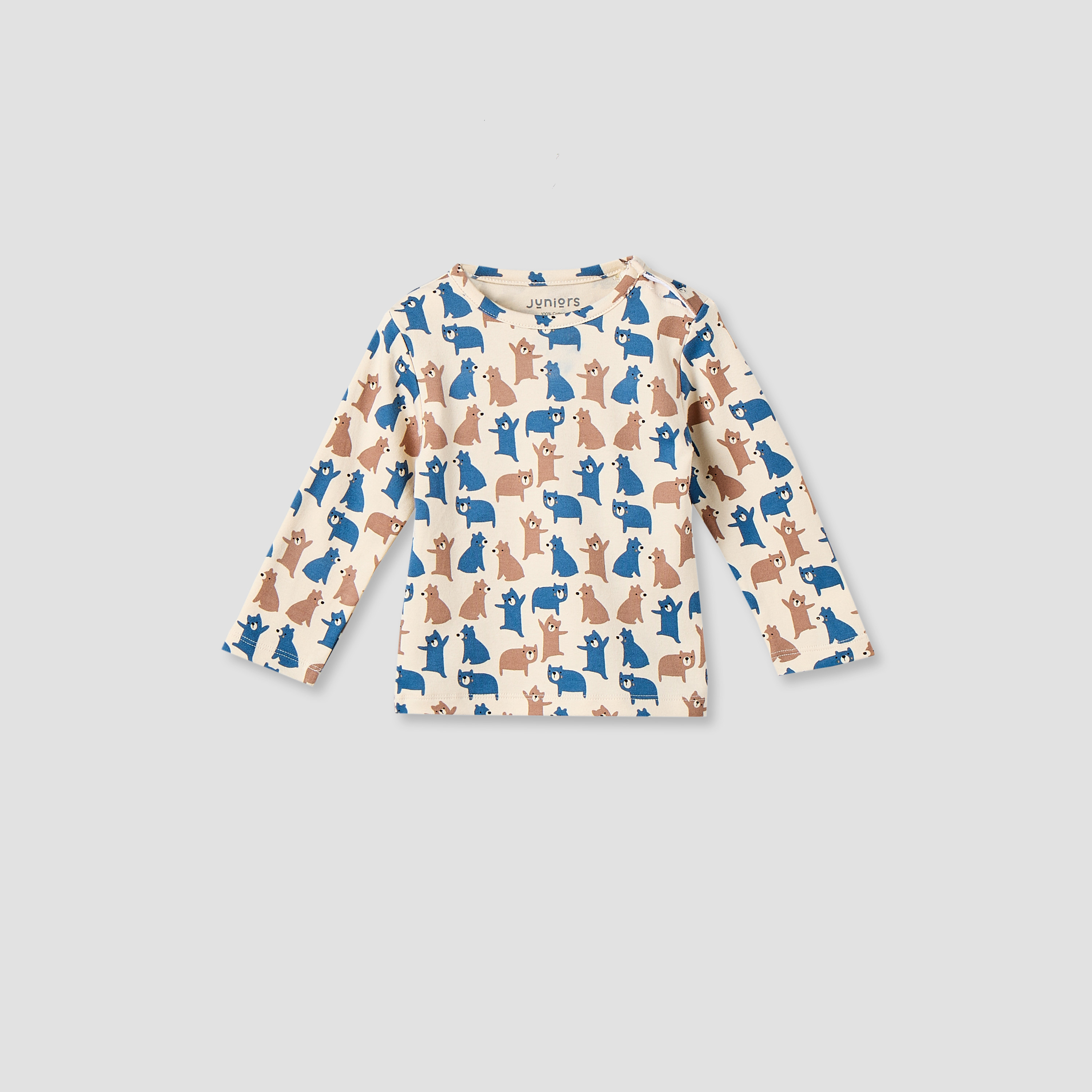 Juniors Cotton Crew Neck Long Sleeves Pyjama Set with Bear Print-baby-boys-clothing-nightwear-pyjamasets-image-7