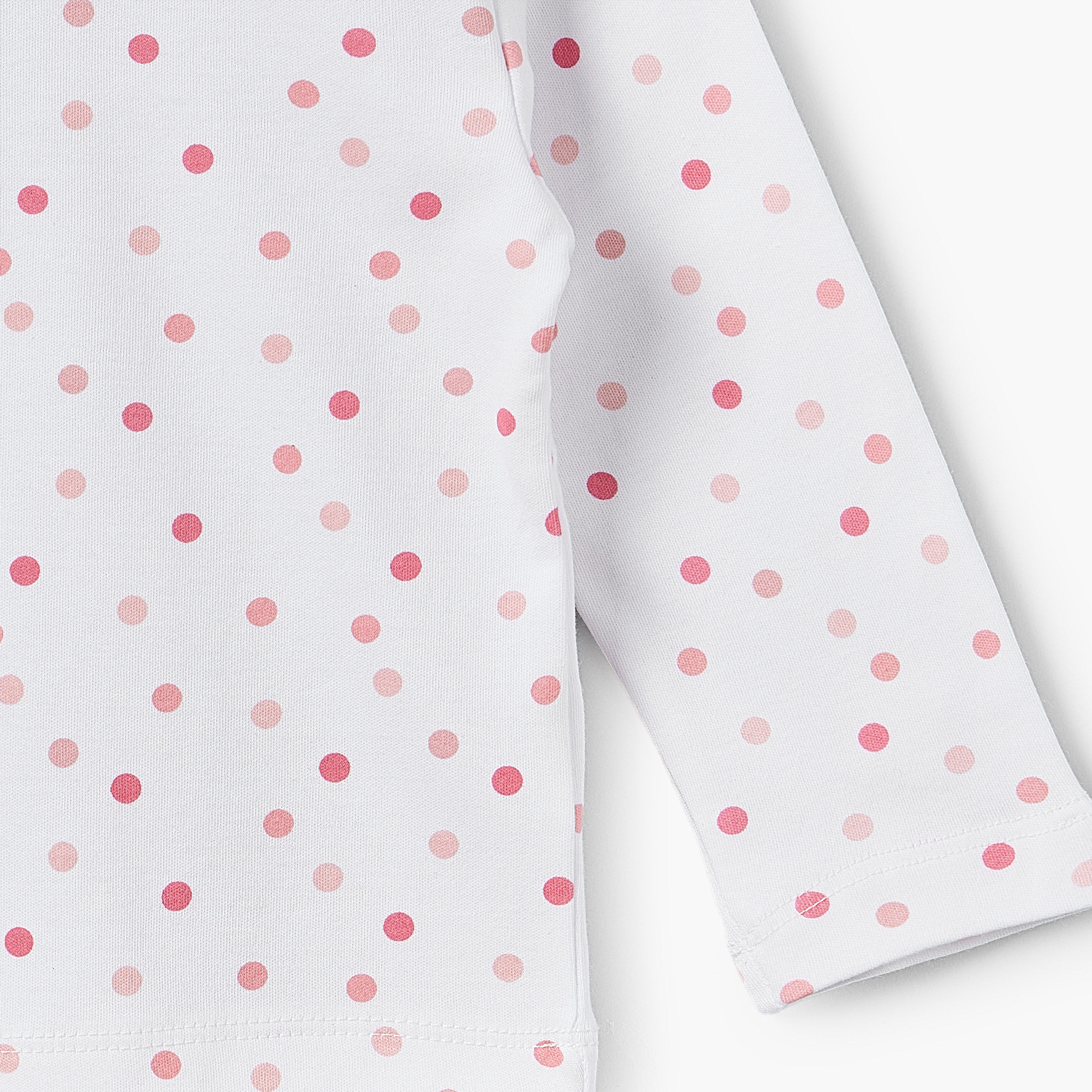 Juniors Cotton Round Neck Long Sleeves Pyjama Set with Polka Dot Print-baby-girls-clothing-nightwear-pyjamasets-image-6