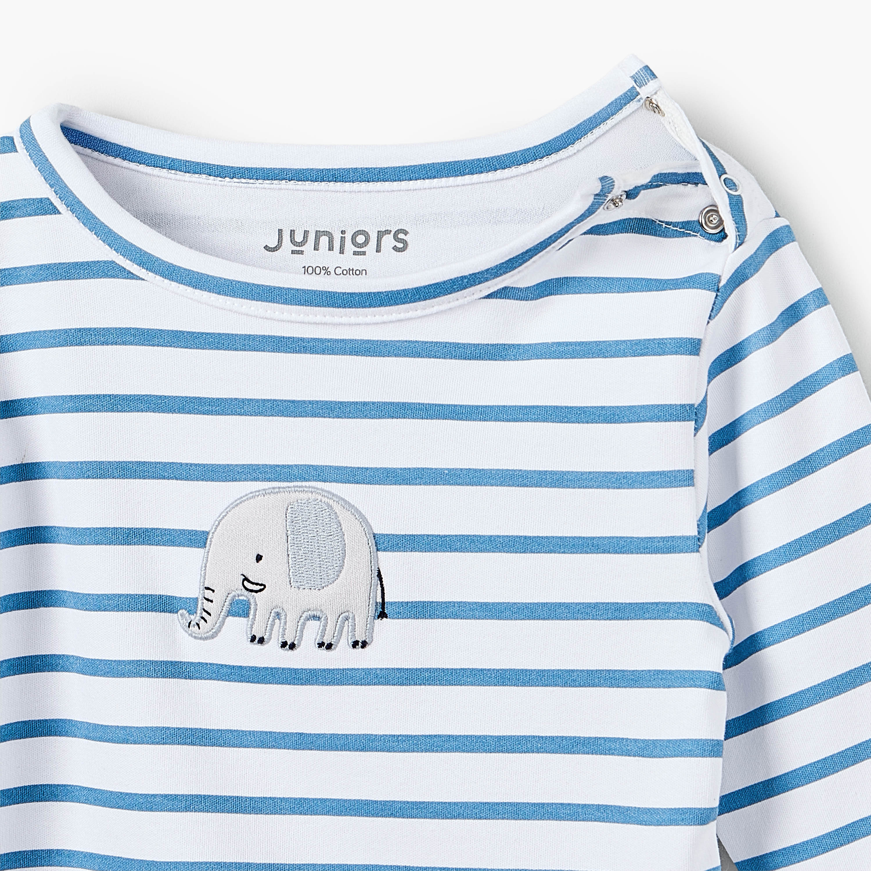 طقم بيجاما وتيشيرت قطن برقبة ضيقة وأكمام طويلة وطبعات من جونيورز-baby-boys-clothing-nightwear-pyjamasets-image-5