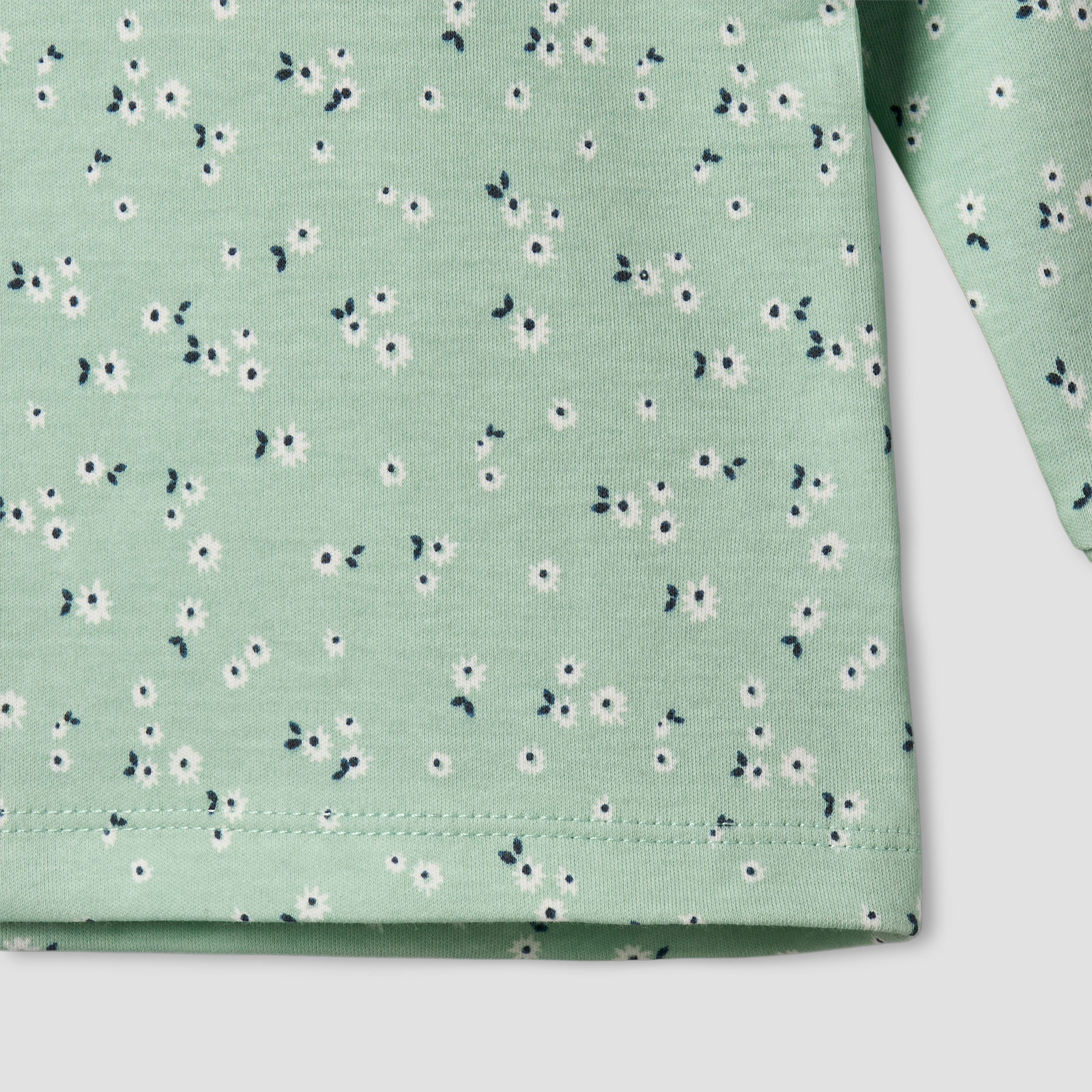 Juniors Cotton Round Neck Long Sleeves Pyjama Set with Floral Print-baby-girls-clothing-nightwear-pyjamasets-image-6
