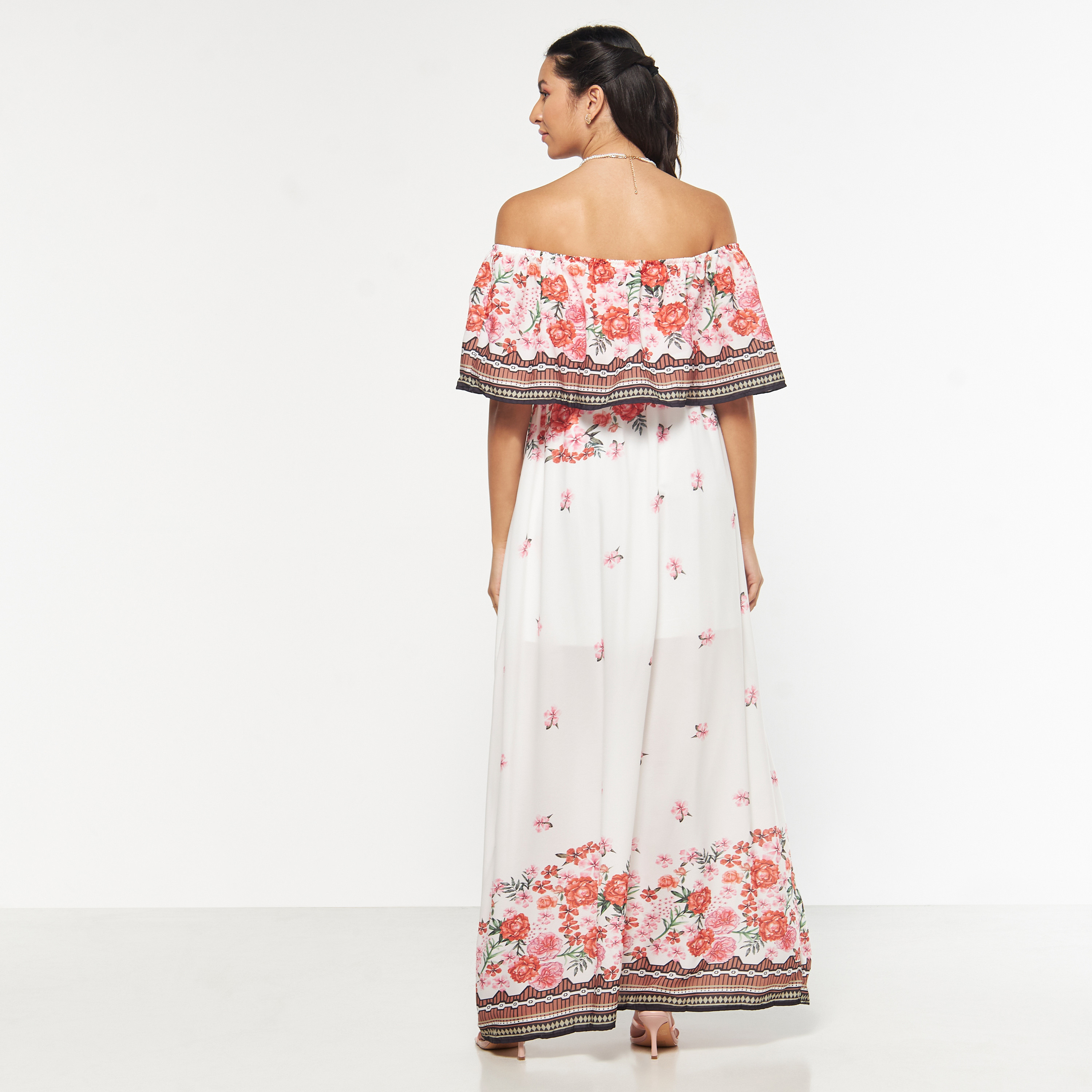 FYOR All-Over Floral Print Off Shoulder Dress-women-clothing-dresses-image-3