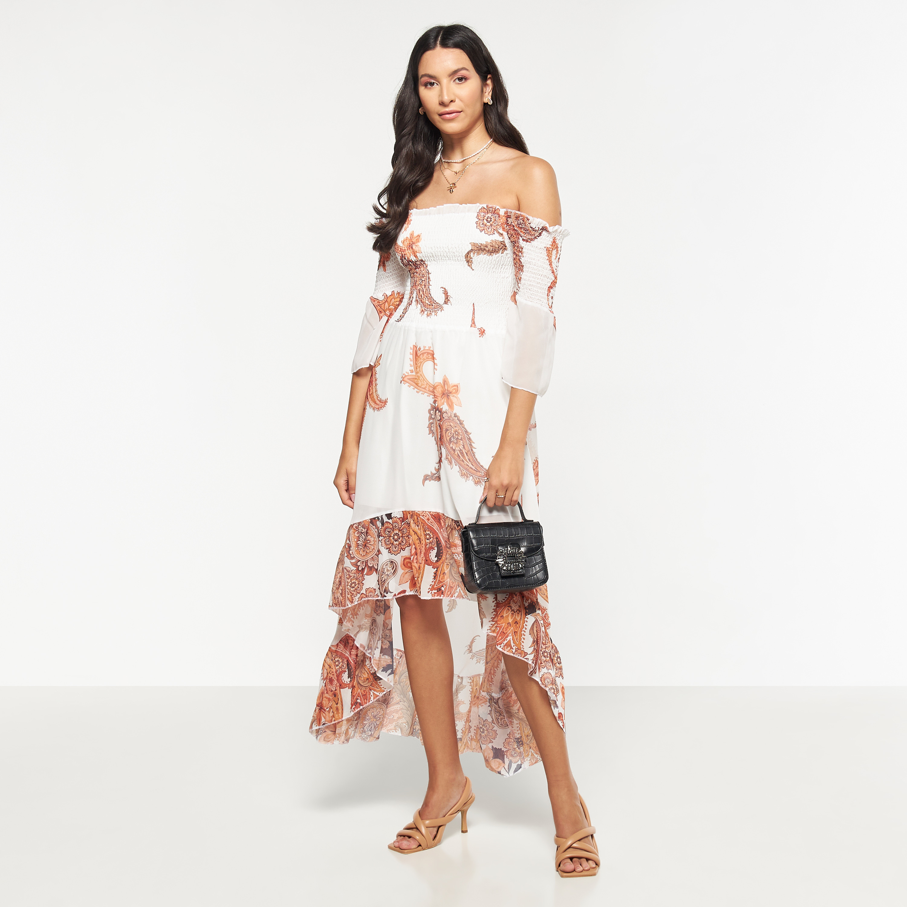 فستان مكشوف الأكتاف بطبعات وحواف غير متماثلة من فيور-women-clothing-dresses-image-3