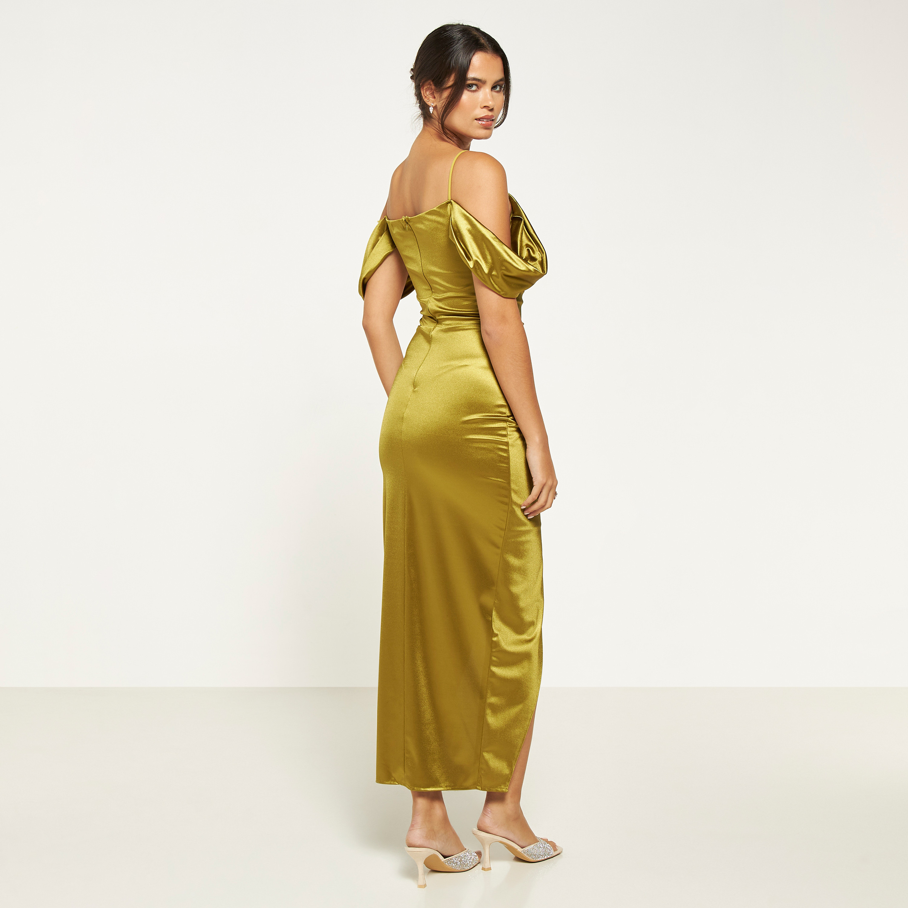 FYOR Pleated Off Shoulder Strappy Maxi Dress-women-clothing-dresses-image-7