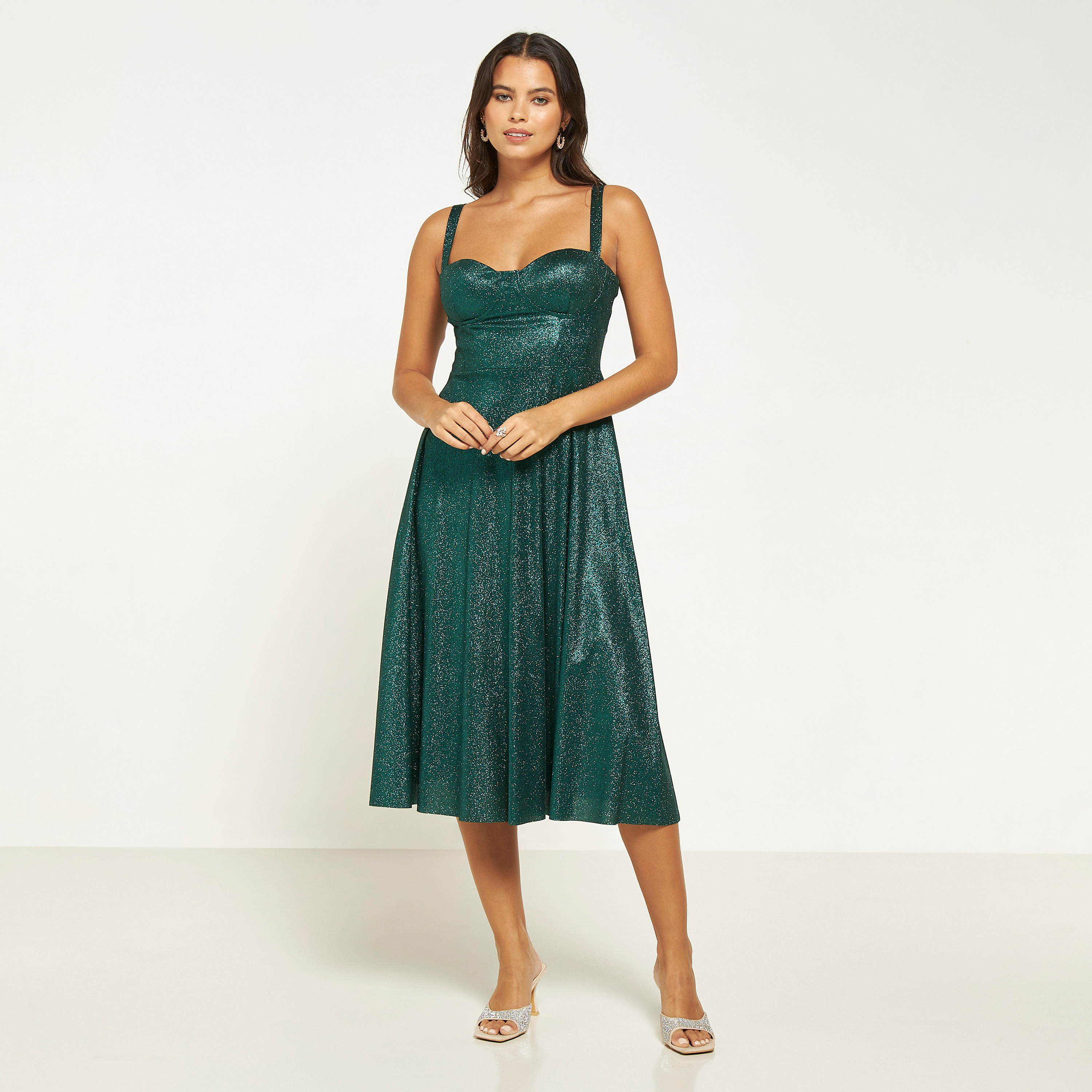 FYOR Strappy Fit and Flare Midi Dress with Sweetheart Neck-women-clothing-dresses-image-17