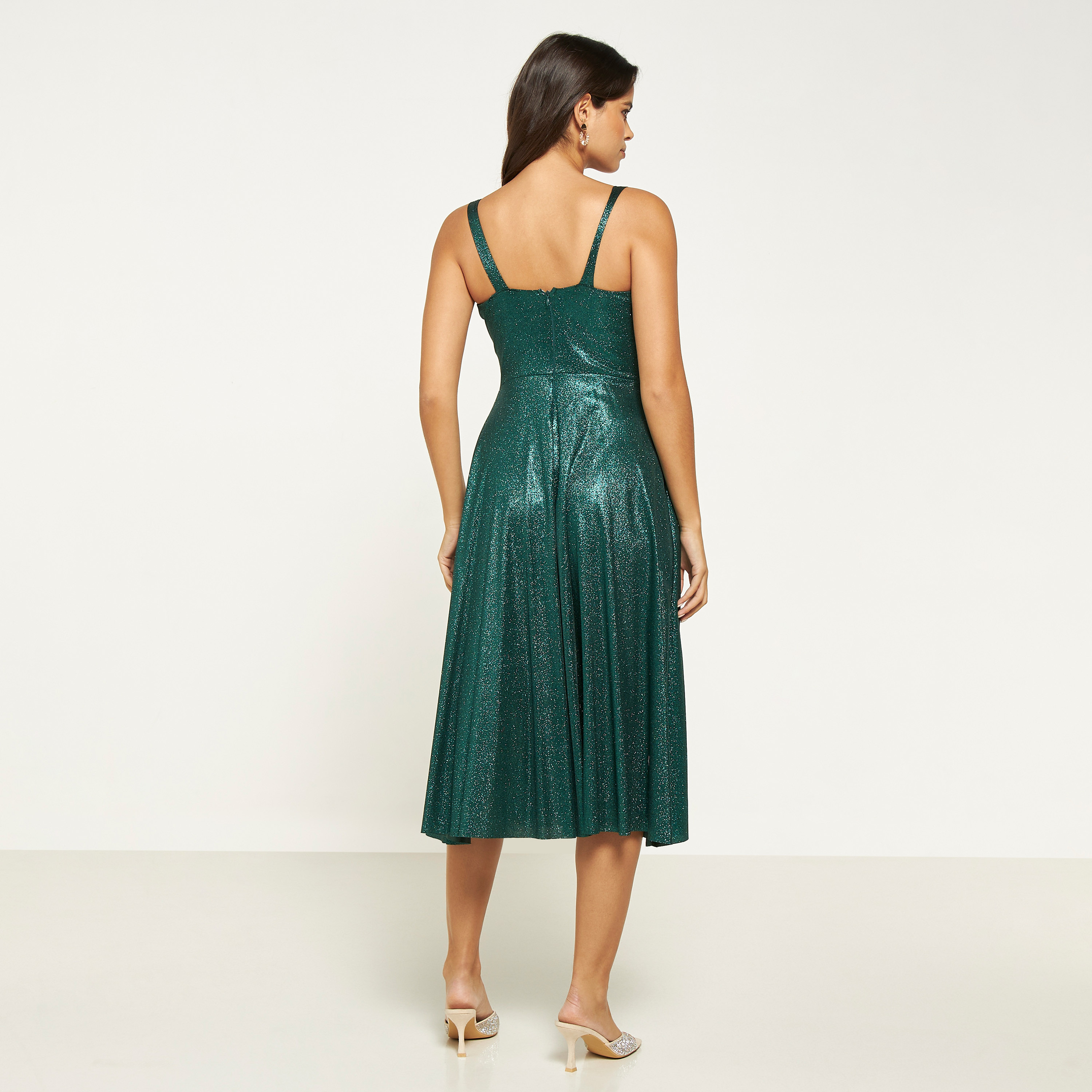 FYOR Strappy Fit and Flare Midi Dress with Sweetheart Neck-women-clothing-dresses-image-19