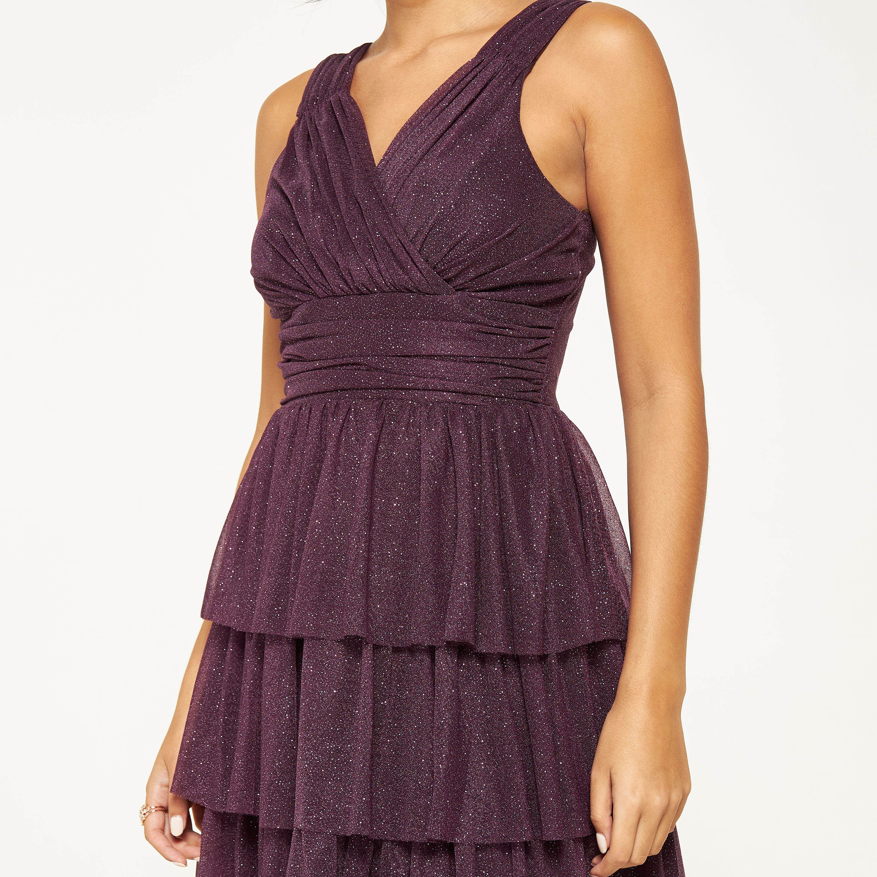 فستان دون أكمام متعدد الطبقات بياقة سويت هارت من فيور-women-clothing-dresses-image-11