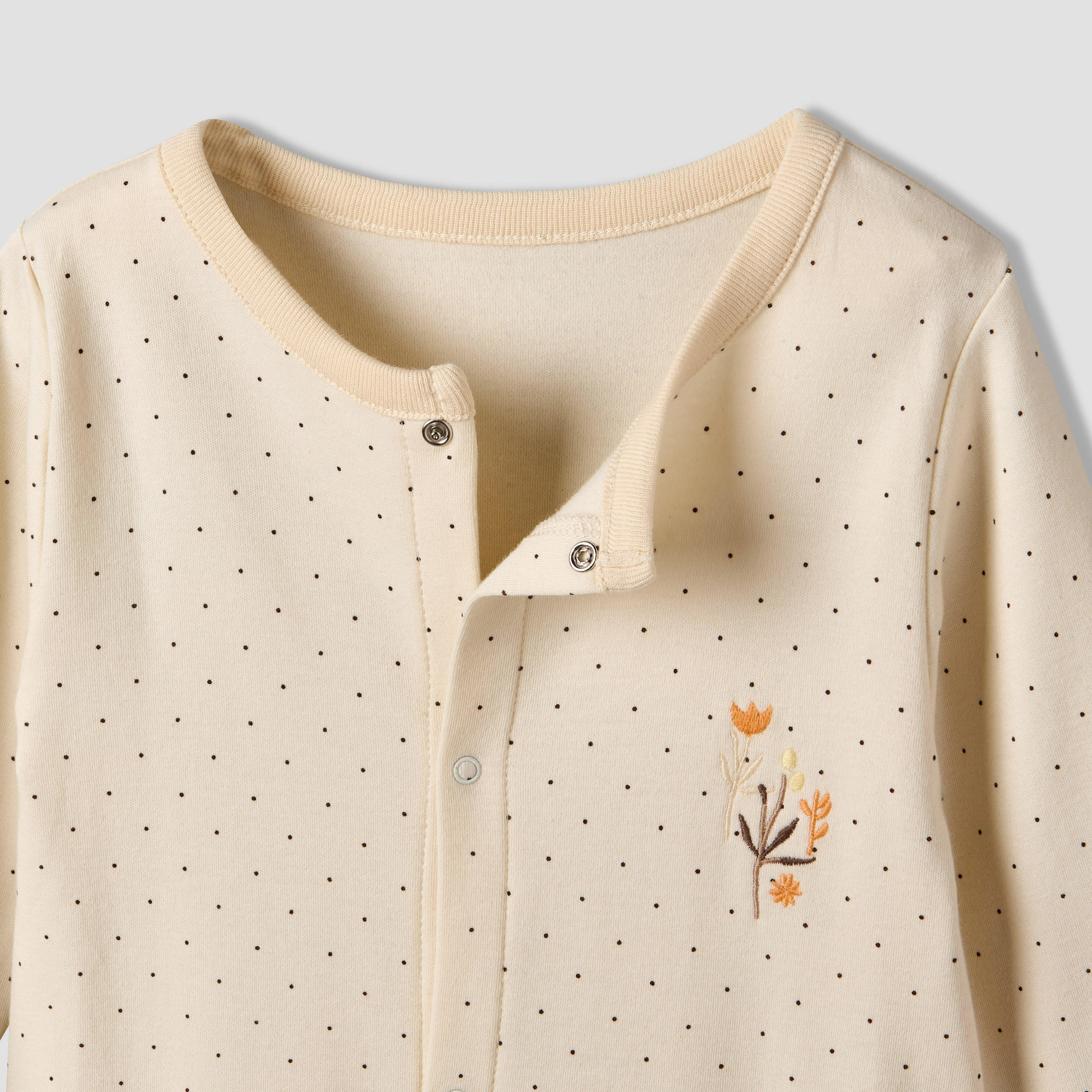 Pack of 3 Juniors Cotton Round Neck Long Sleeve Sleepsuit with Floral Print-baby-girls-clothing-nightwear-sleepsuits-image-6
