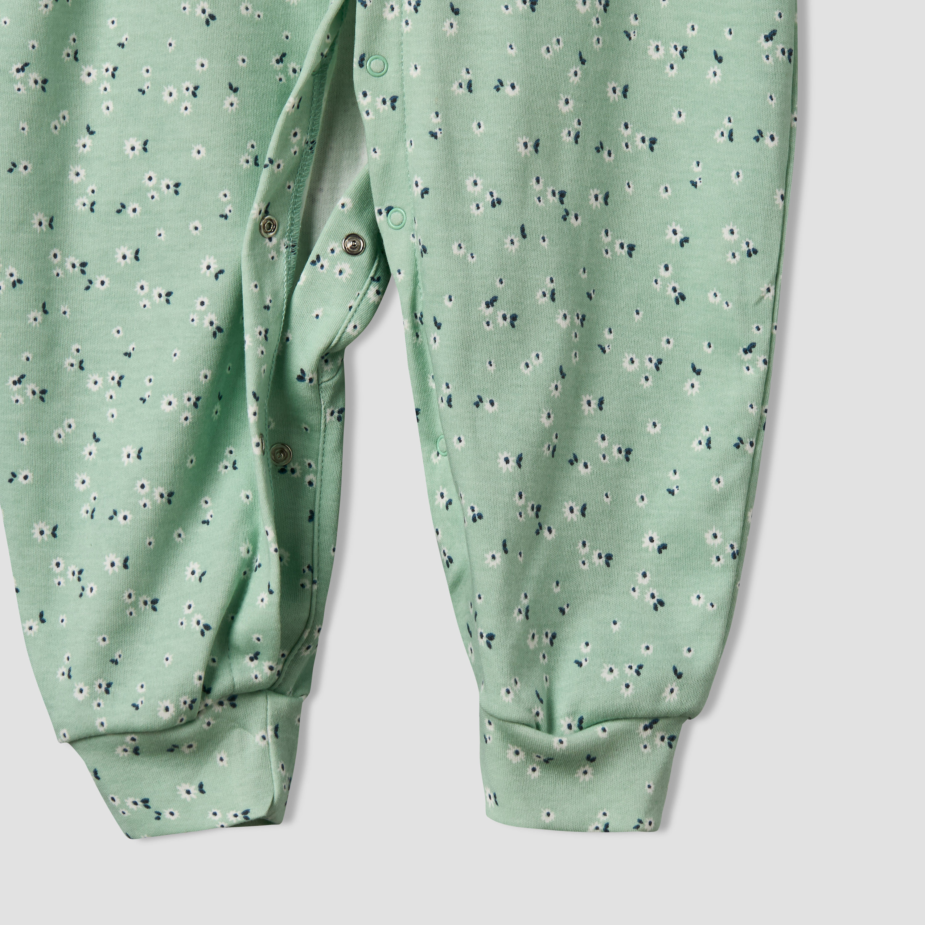 Pack of 3 Juniors Cotton Round Neck Long Sleeves Sleepsuit with Floral Print-baby-girls-clothing-nightwear-sleepsuits-image-7