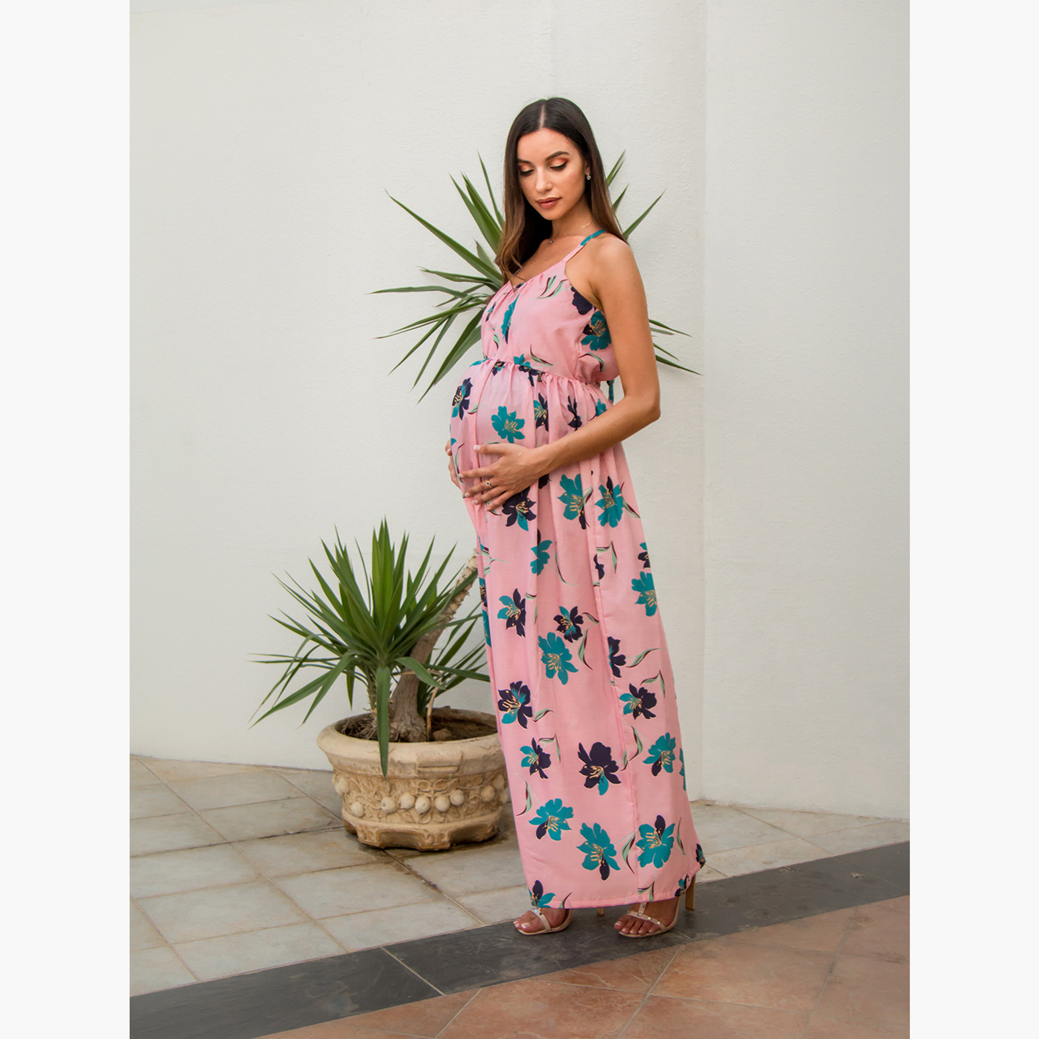 Blush store maxi dress