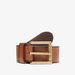 Solid Belt with Pin Buckle Closure-Men%27s Belts-thumbnailMobile-2