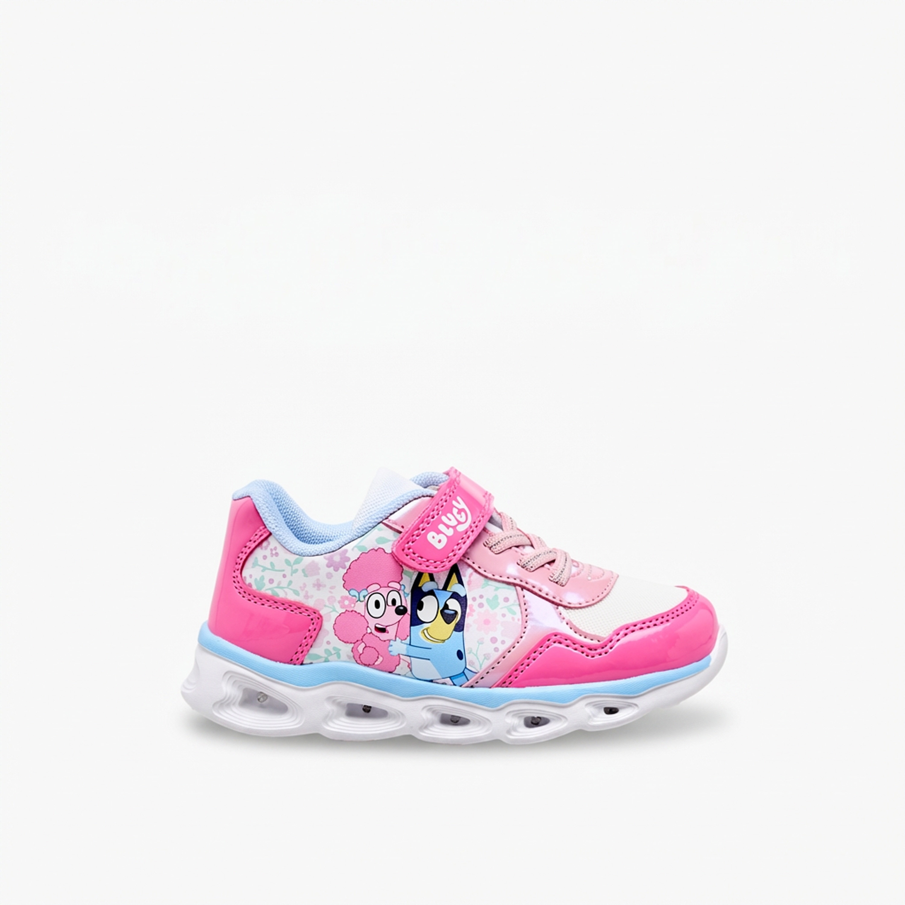 Bluey Girls Hook & Loop Light-Up Ankle Sneakers-girls-shoes-sneakers-image-3