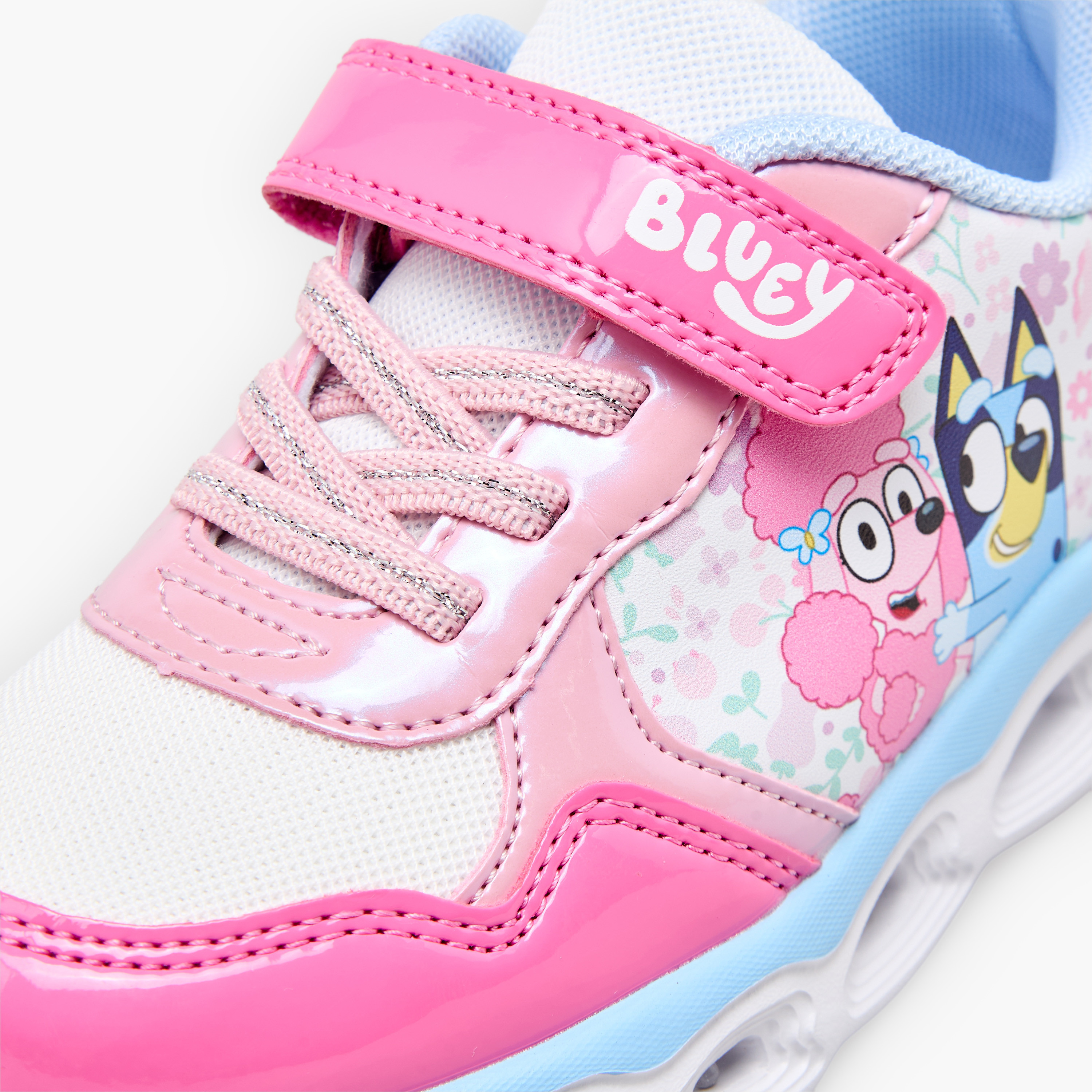 Bluey Girls Hook & Loop Light-Up Ankle Sneakers-girls-shoes-sneakers-image-6