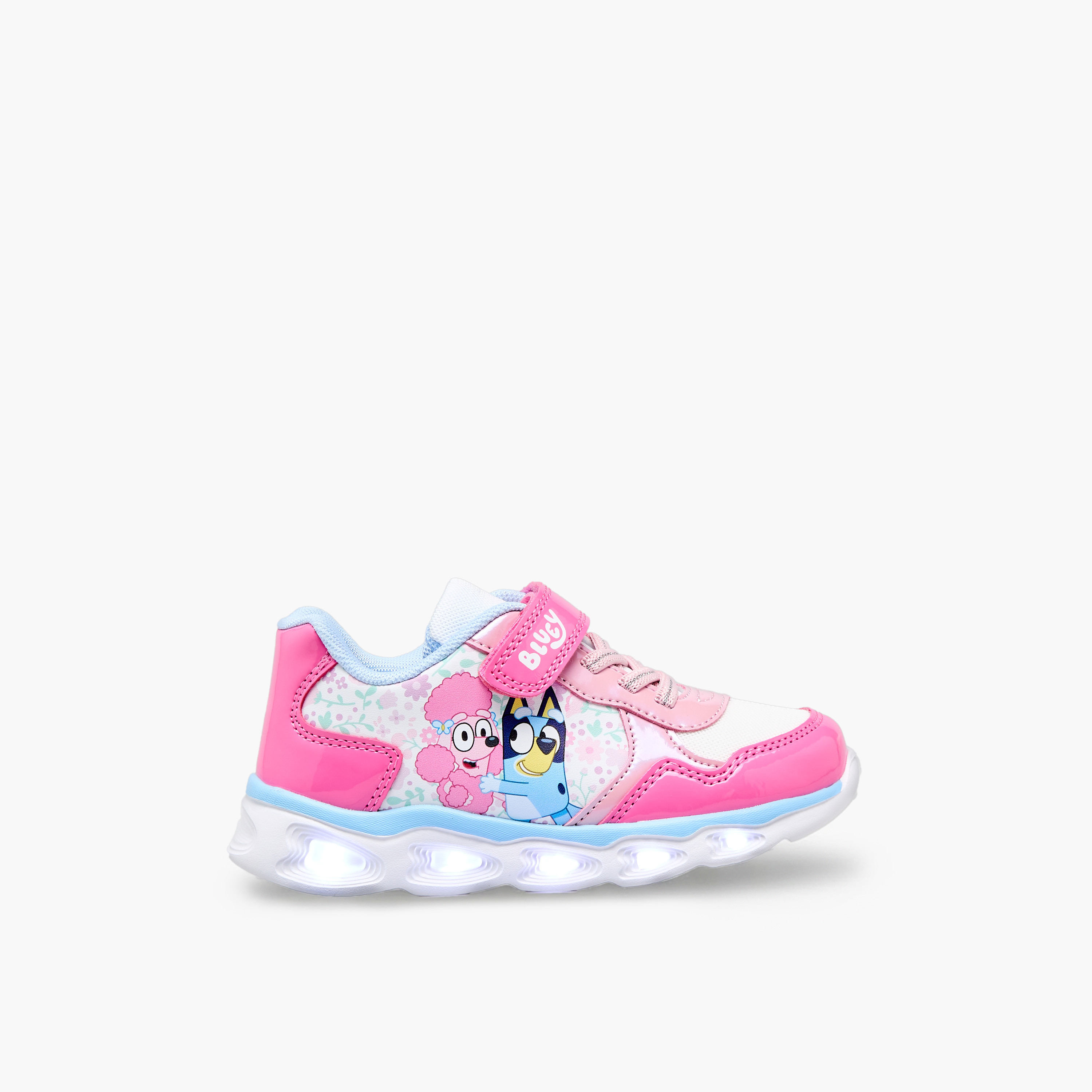 Bluey Girls Hook & Loop Light-Up Ankle Sneakers-girls-shoes-sneakers-image-8
