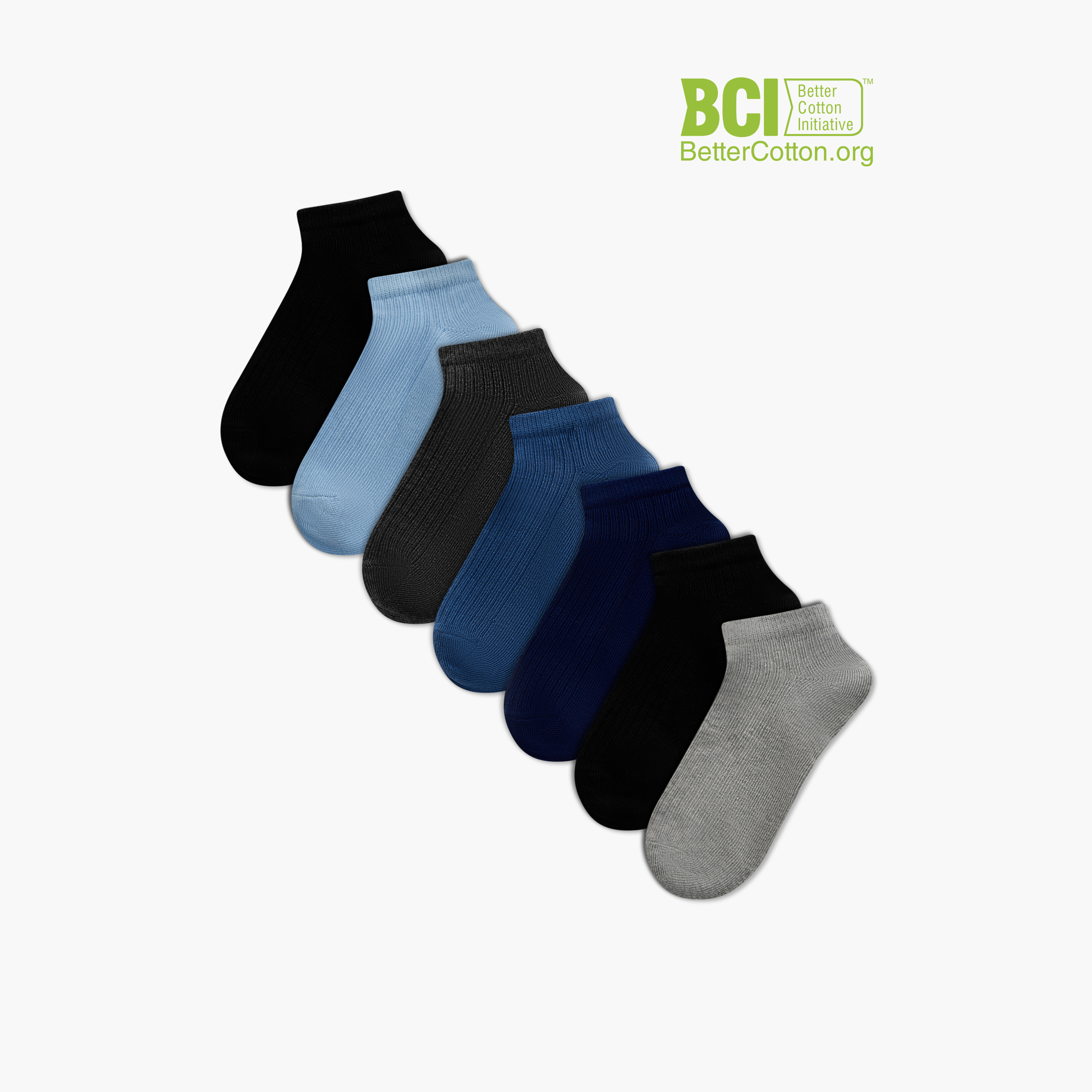 طقم جوارب 7 أزواج بارزة الملمس بطول الكاحل من جونيورز-girls-accessories-socks-image-1