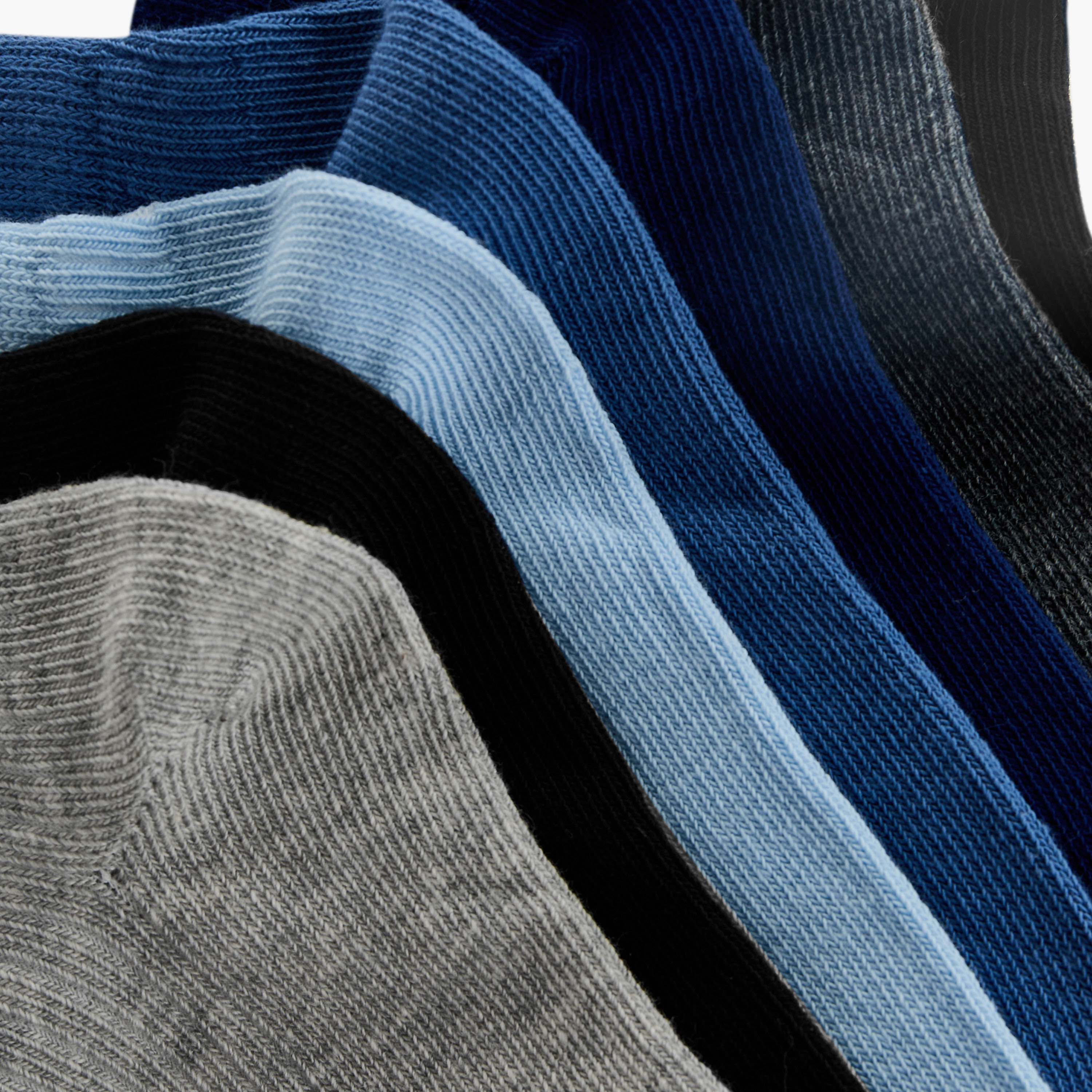 Juniors Textured Ankle Length Socks - Set of 7-girls-accessories-socks-image-4