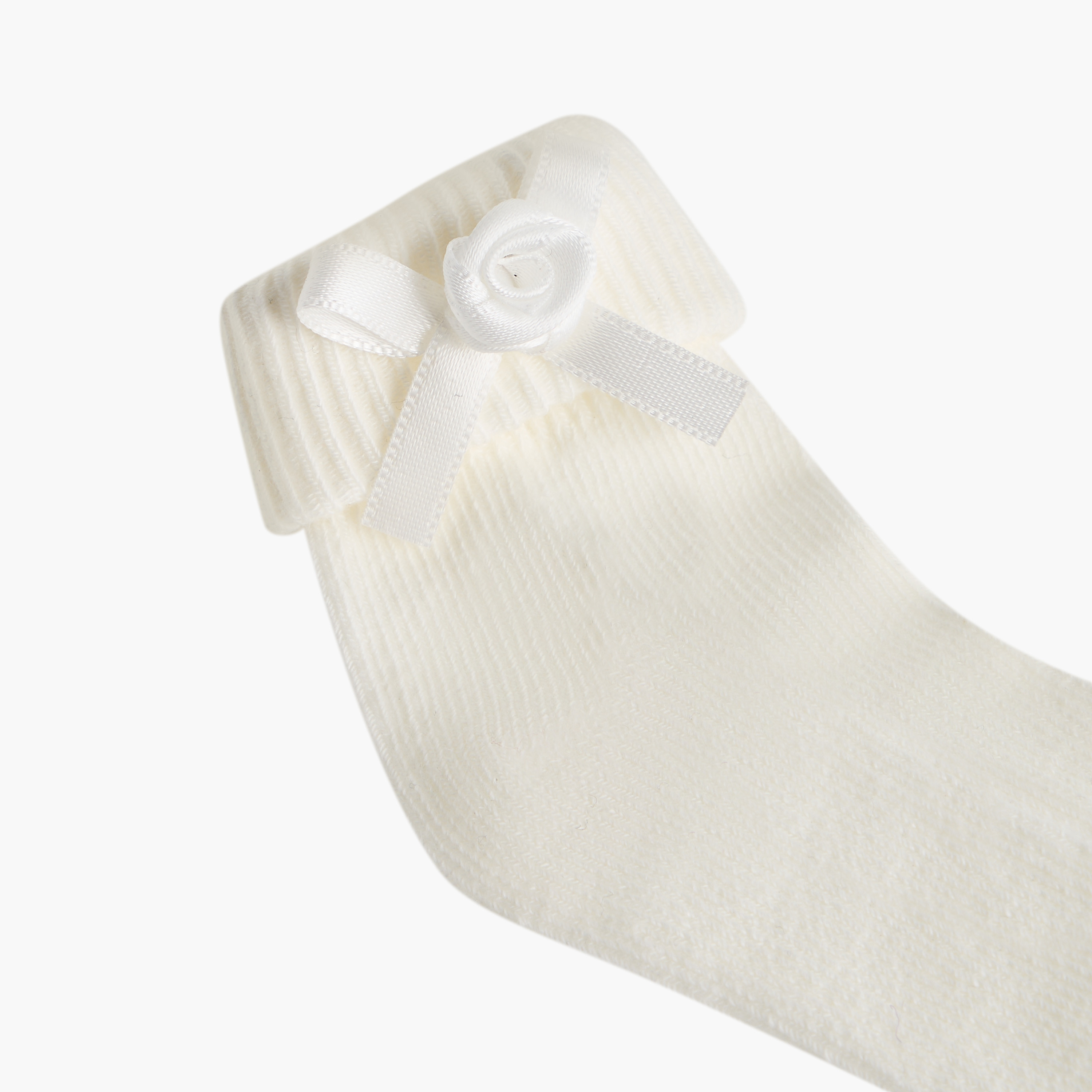 Barefeet Frill Detail Non Terry Ankle Length Socks - Set of 3-girls-accessories-socks-image-3
