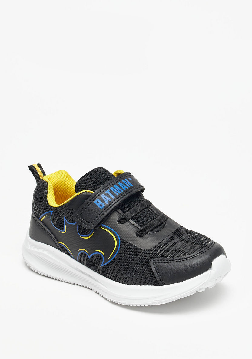 Batman Print Sneakers with Hook and Loop Closure-Boy%27s Sneakers-image-0