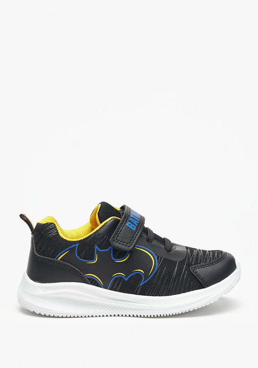 Batman Print Sneakers with Hook and Loop Closure-Boy%27s Sneakers-image-2