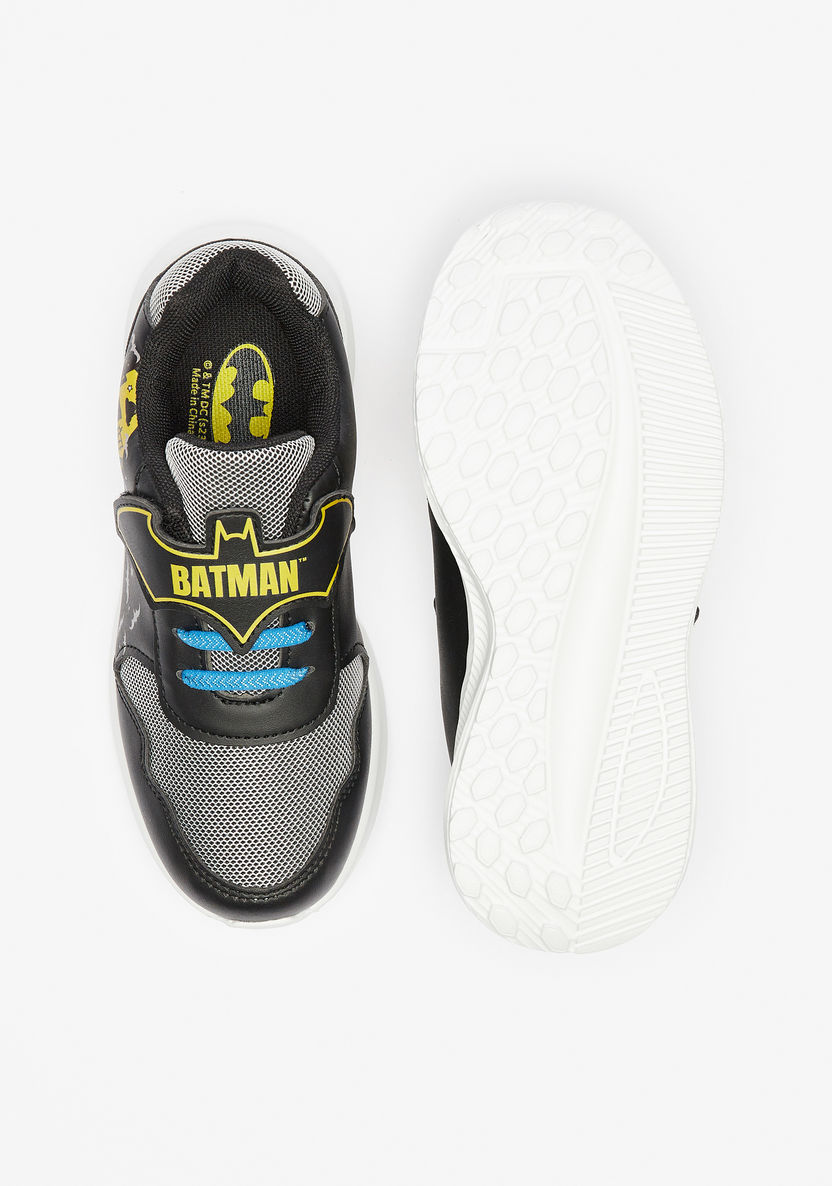 Batman Print Sneakers with Hook and Loop Closure-Boy%27s Sneakers-image-3