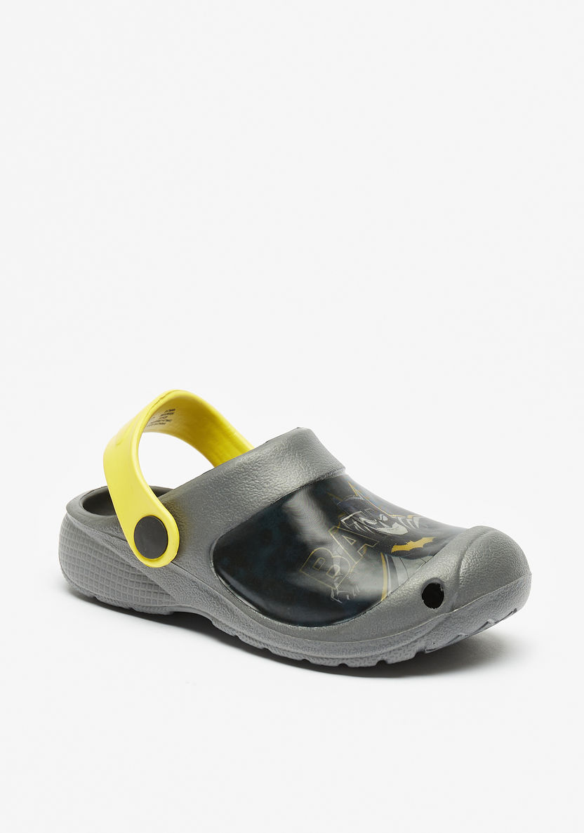 Batman Print Slip-On Clogs-Boy%27s Flip Flops & Beach Slippers-image-0