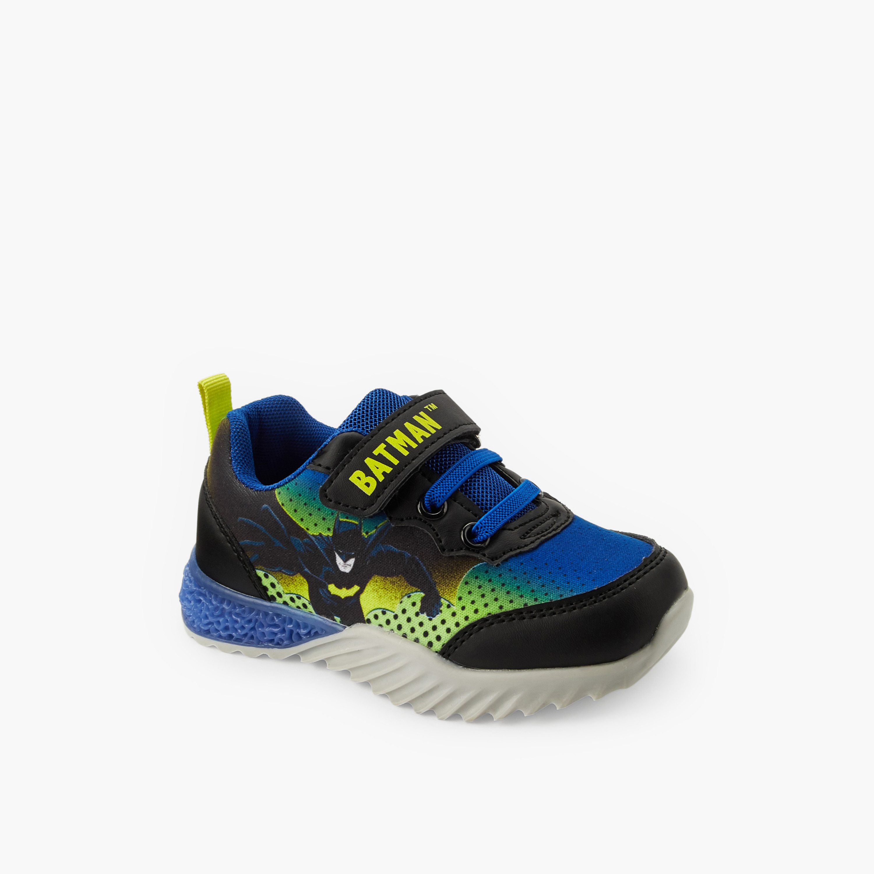 حذاء سنيكرز طول الكاحل بطبعات باتمان وشريط إغلاق للأطفال من مارفل-boys-shoes-sneakers-image-2