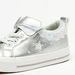 Juniors Glitter Textured Sneakers with Hook and Loop Closure-Girl%27s Sneakers-thumbnailMobile-3