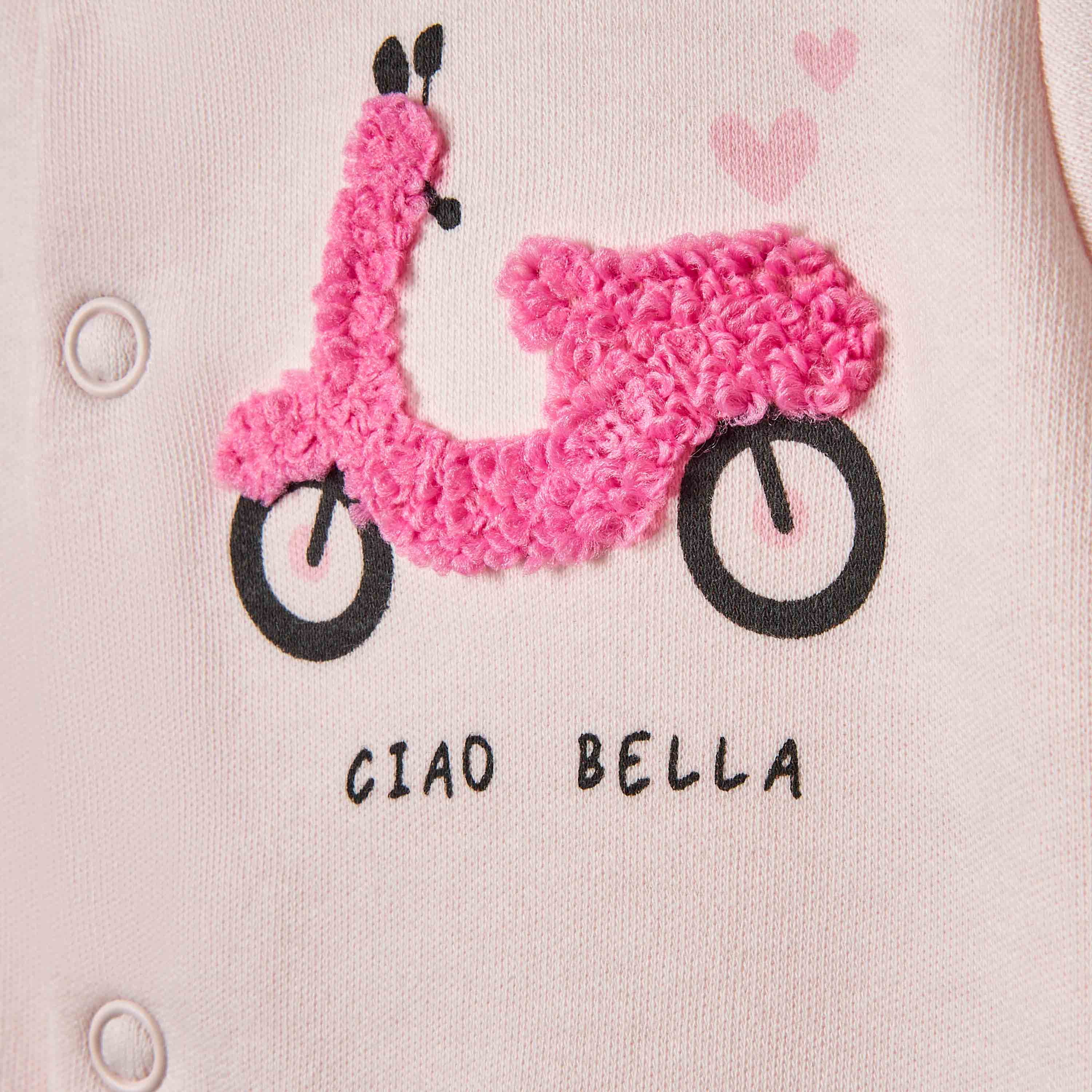 Juniors Scooter Applique Romper with Puff Sleeves-baby-girls-clothing-rompers-image-4