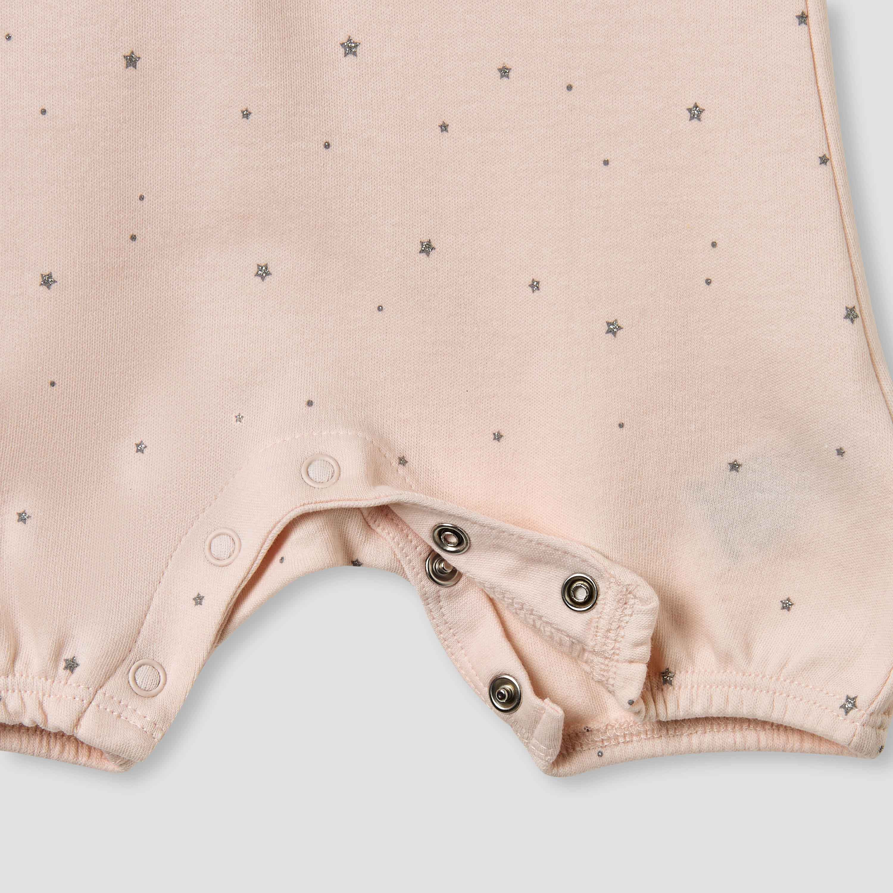 Juniors Ballerina Print Romper with Puff Sleeves-baby-girls-clothing-rompers-image-4