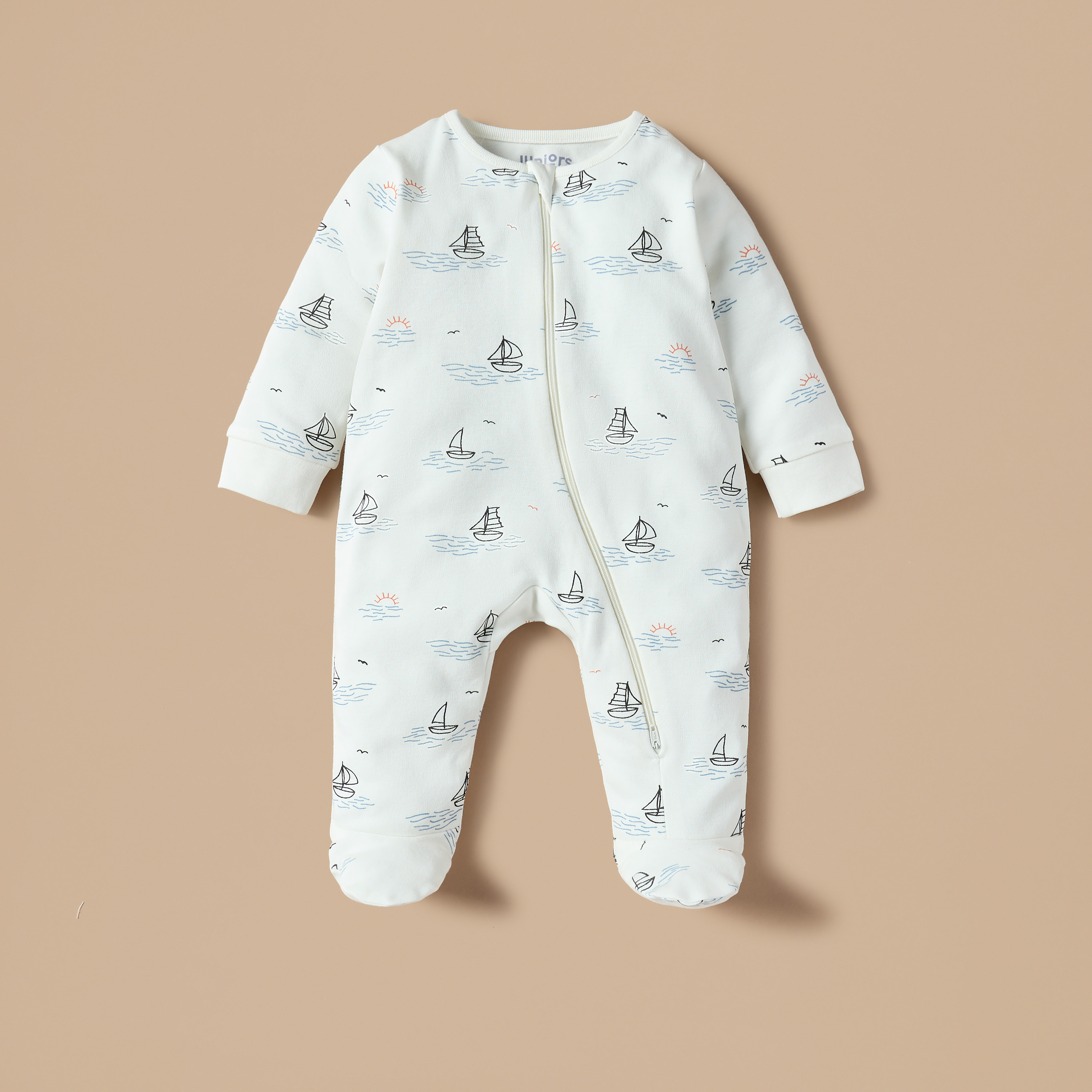 بدلة نوم مغلقة القدمين بأكمام طويلة وطبعات من جونيورز-baby-boys-clothing-nightwear-sleepsuits-image-1