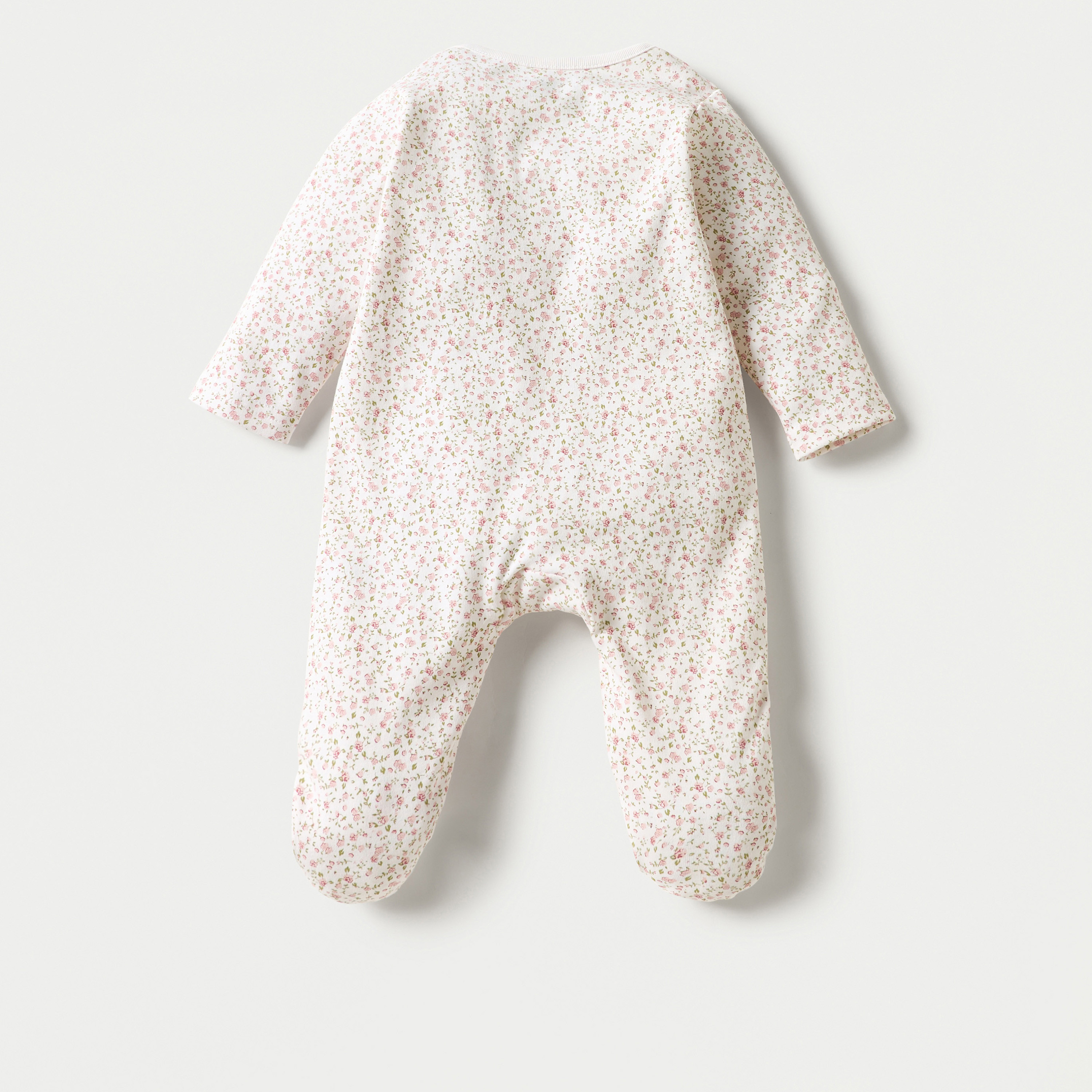 بدلة نوم بسحاب إغلاق وطبعات أزهار من جونيورز-bsclothing-babygirls-nightwear-sleepsuits-image-2