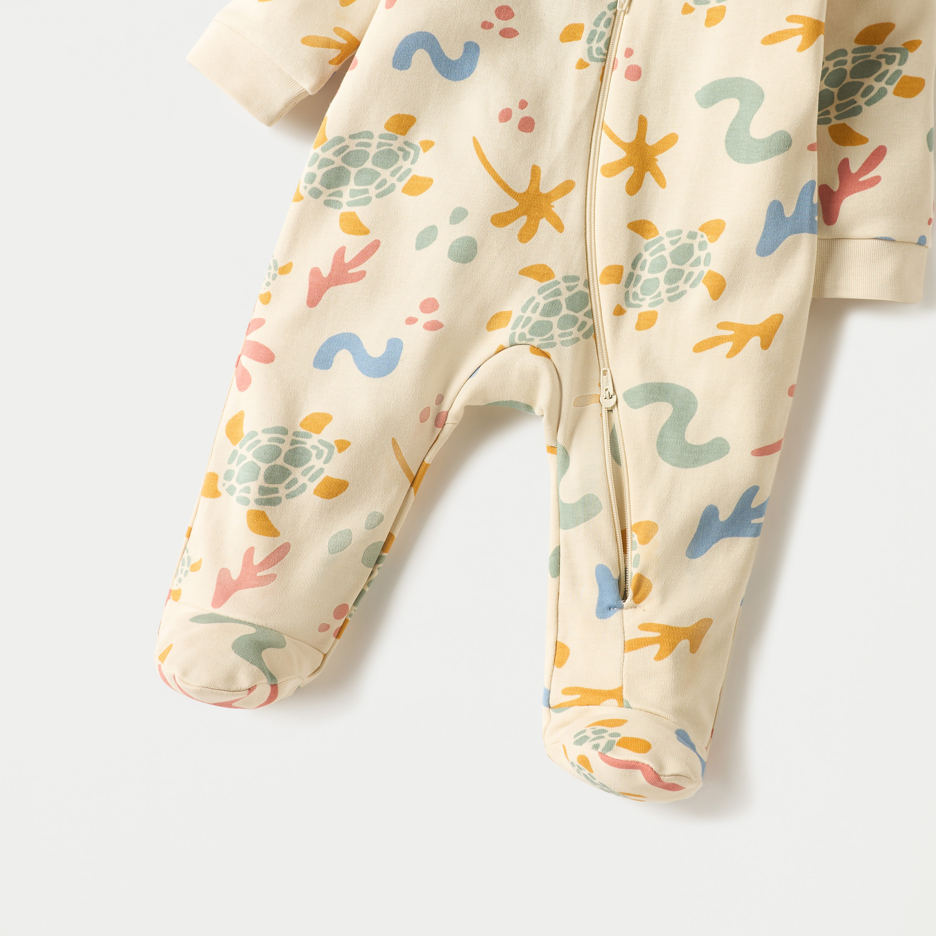Juniors Abstract Print Sleepsuit with Long Sleeves and Zip Closure-baby-boys-clothing-nightwear-sleepsuits-image-4